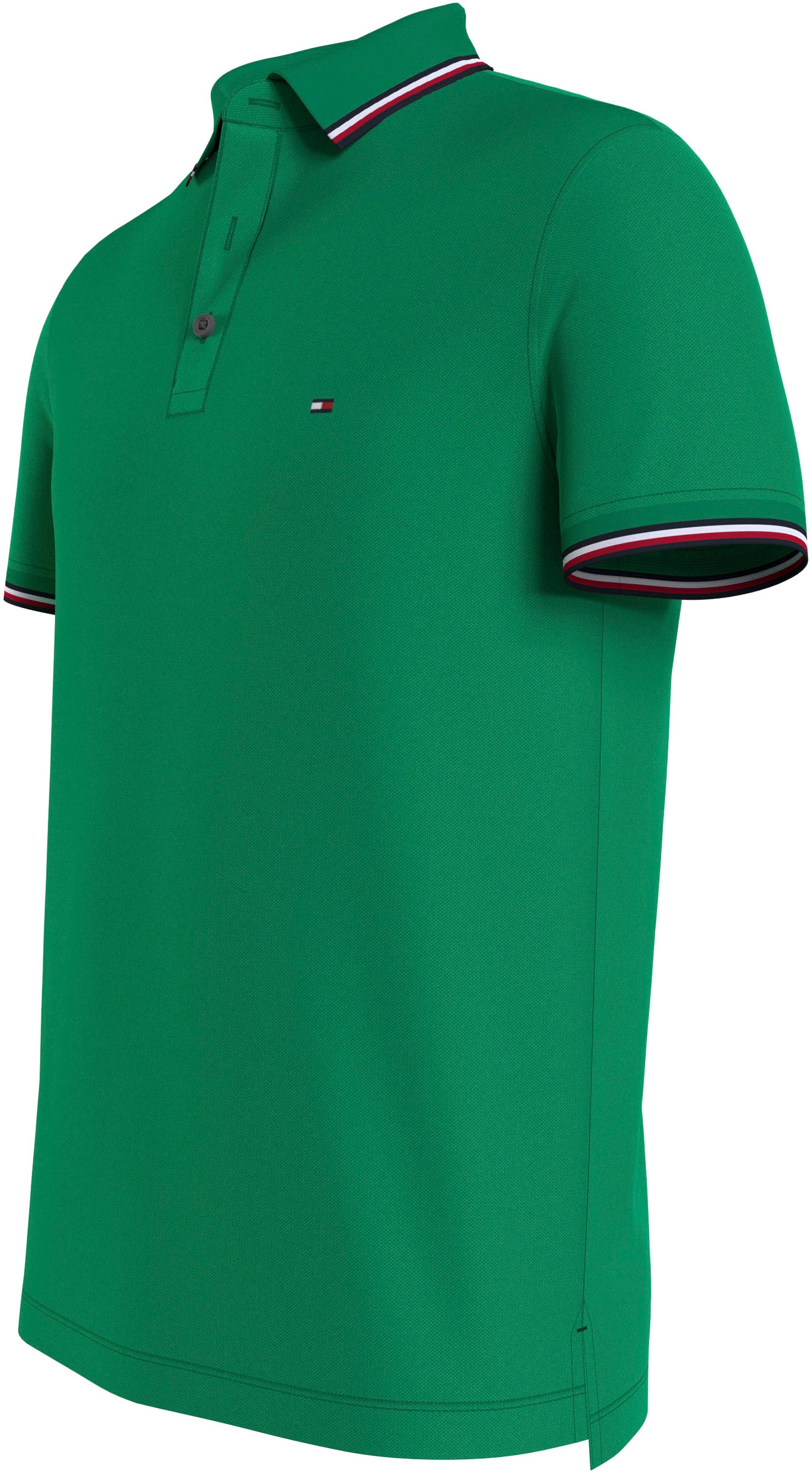 Tommy Hilfiger Poloshirt »1985 RWB TIPPED SLIM POLO«, mit TH-Farben an Ärmel und Kragen