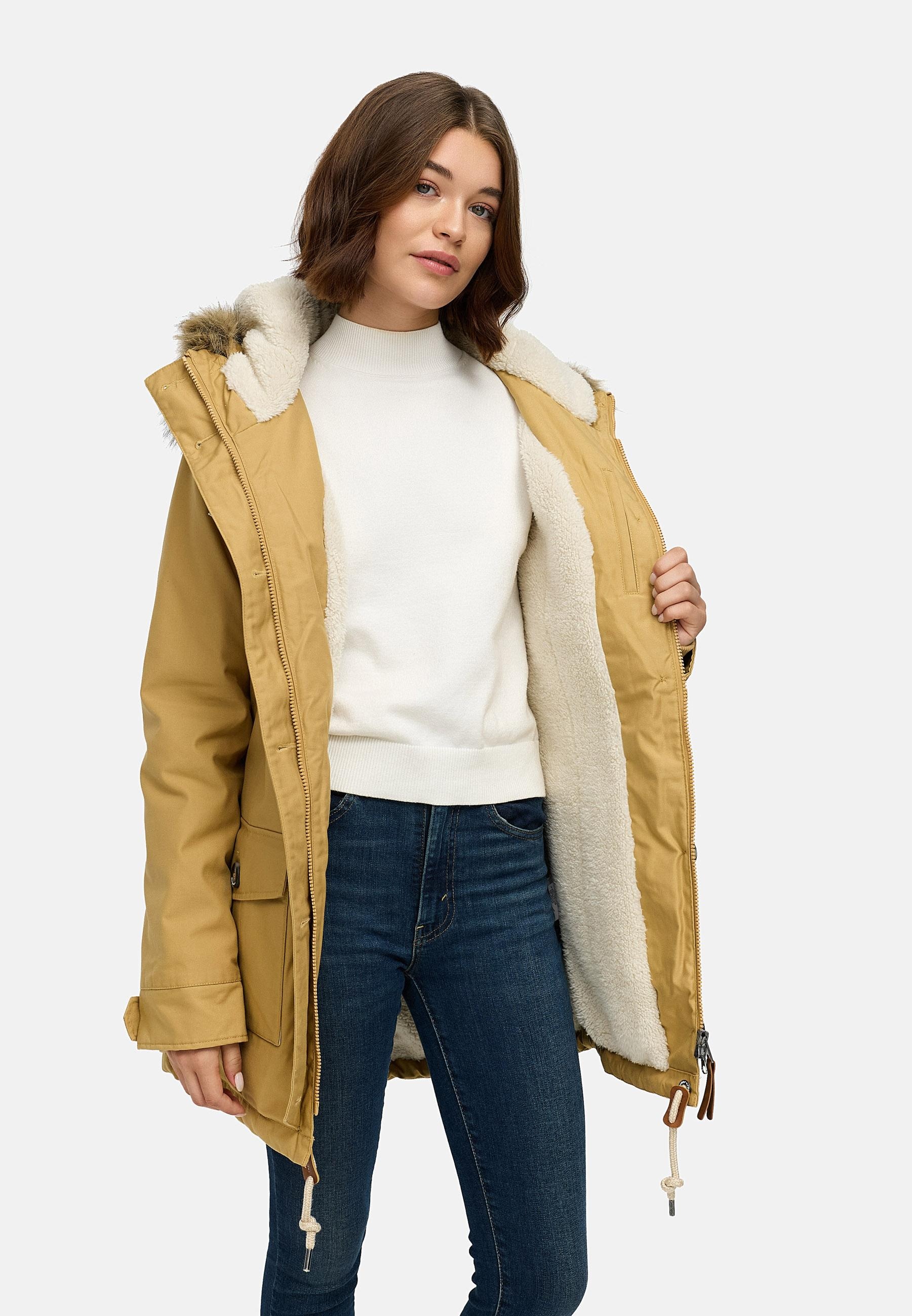Ragwear Outdoorjacke »Jane YOUMODO«, mit Kapuze, Leicht gefütterte Winterjacke mit Kapuze