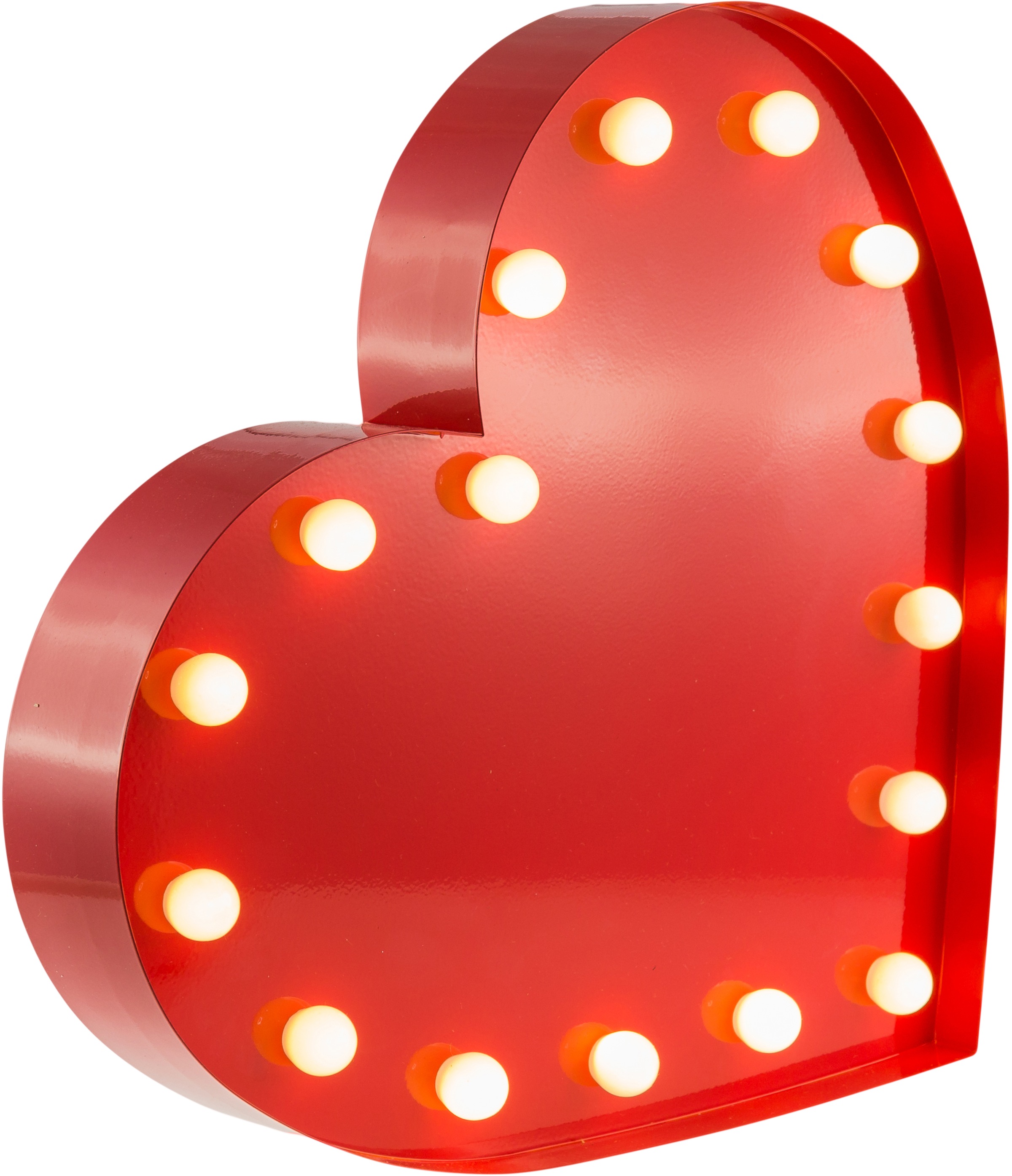 MARQUEE LIGHTS LEDs cm flammig-flammig, mit Herz Tischlampe 36 »I | BAUR U 69x31 festverbauten Wandlampe, I Tischleuchte Heart U«, - 36