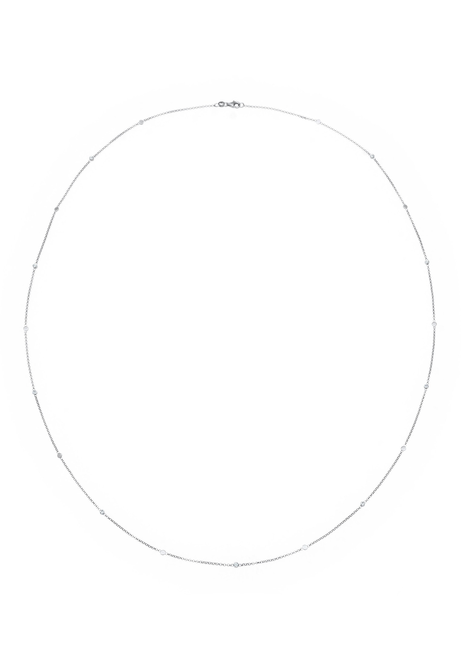 Elli Lange Kette »Halskette Plättchen Modisch 925 Silber, mit Kristallen von Swarovski®«