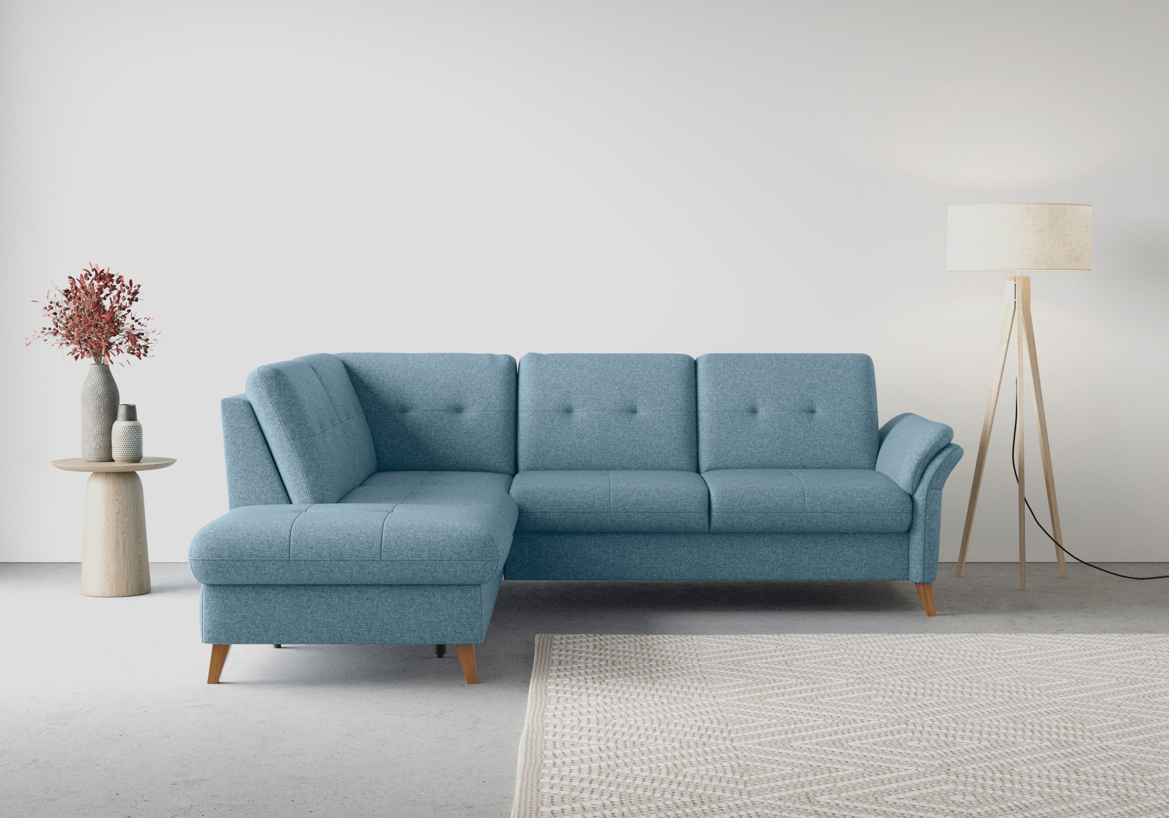 sit&more Ecksofa »Göteborg«, inkl. Sitztiefenverstellung, wahlweise mit Bettfunktion & Bettkasten