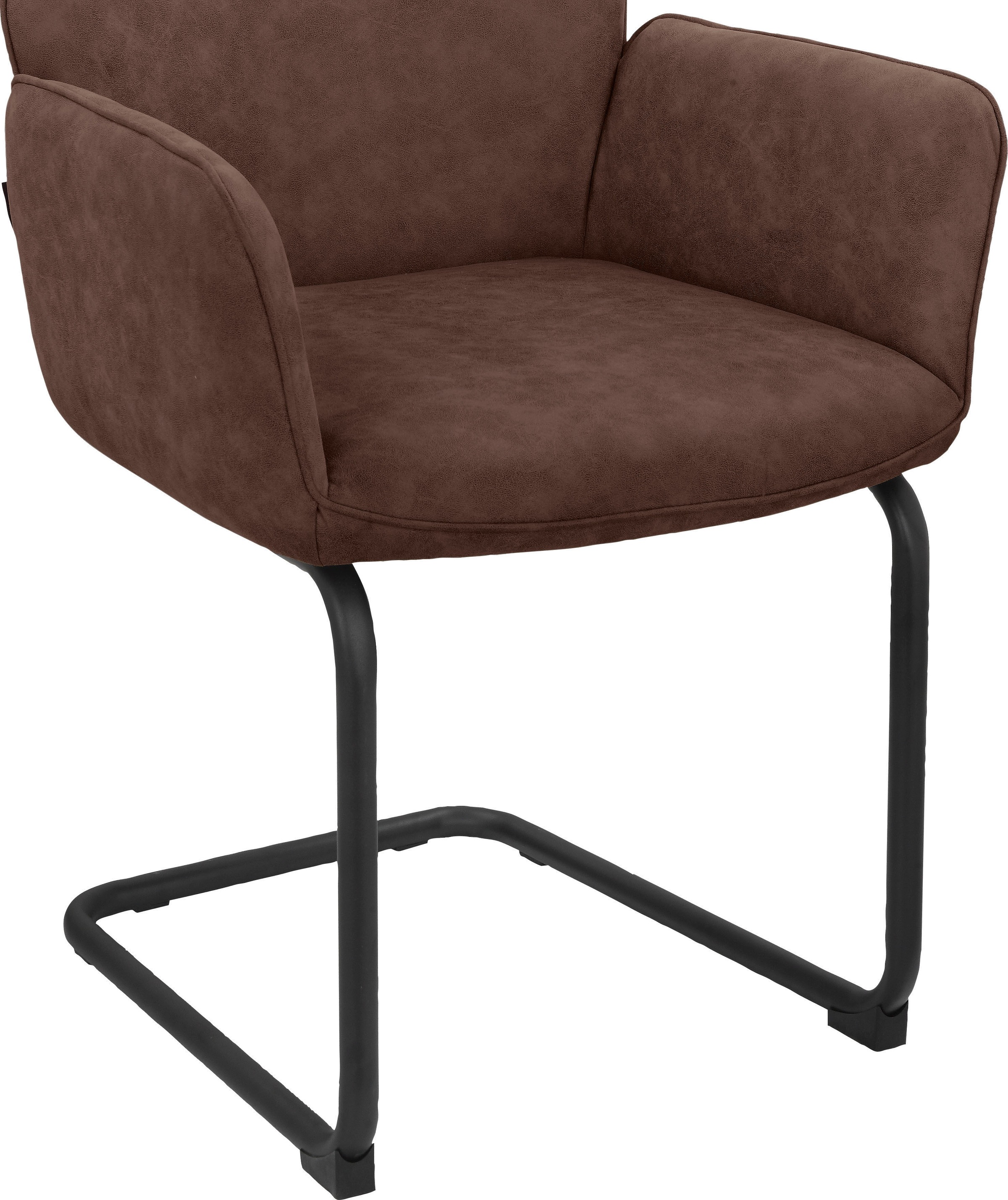 Places of Style Armlehnstuhl »Ginevra«, 2 St., Microfaser, Sitz und Rücken gepolstert, mit Gestell aus Metall, Sitzhöhe 51 cm