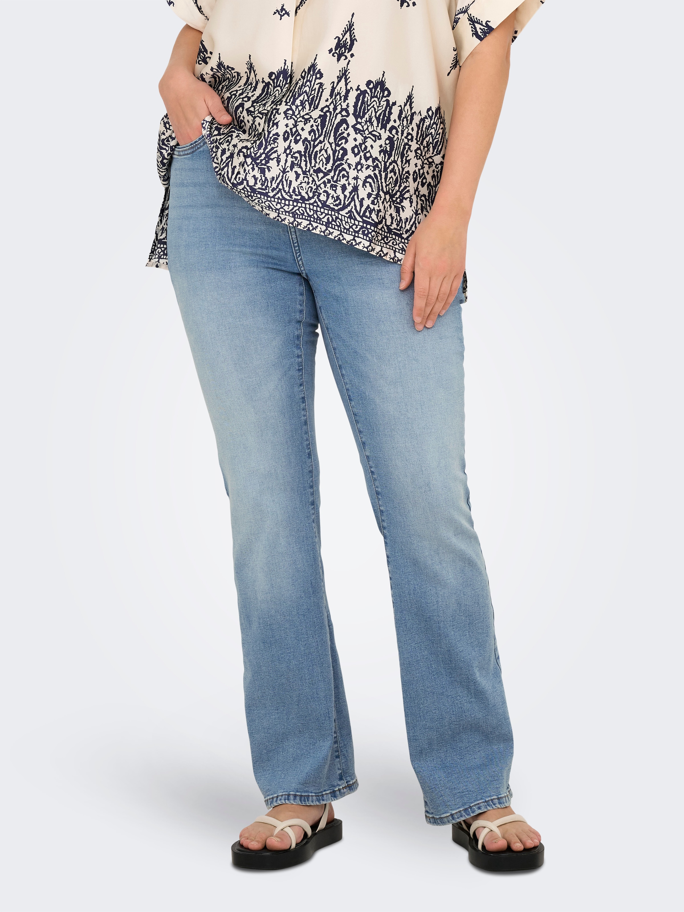 ONLY CARMAKOMA Bootcut-Jeans "CARSALLY HW SK FLARED DNM BJ759" günstig online kaufen
