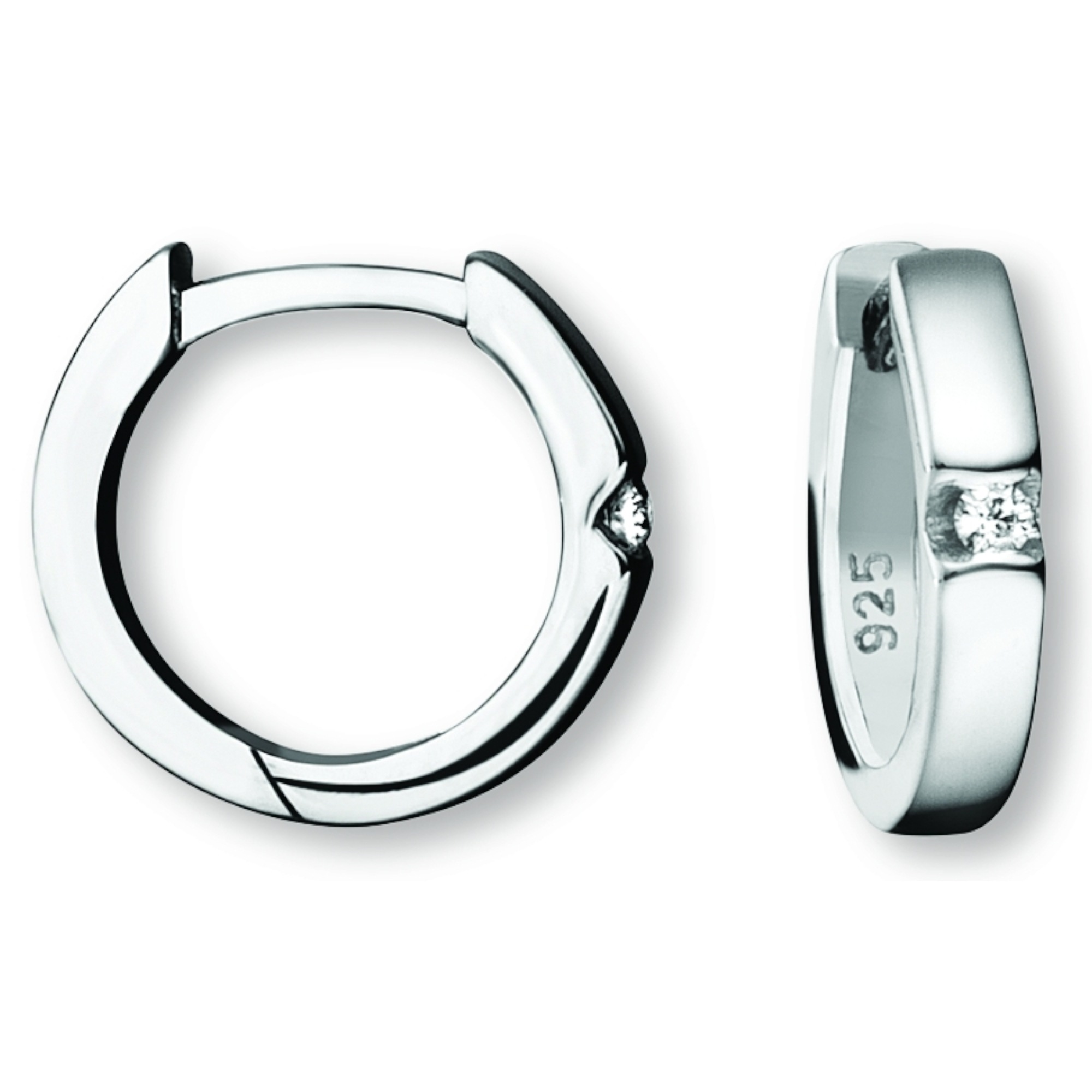 Paar Creolen ONE ELEMENT "Zirkonia Ohrringe Creolen aus 925 Silber", silber, Ohrringe, Damen, Damen,mit Zirkonia, Silber 925 (Sterlingsilber), Bedeutungsvoll & zeitlos – ein Begleiter mit Persönlichkeit