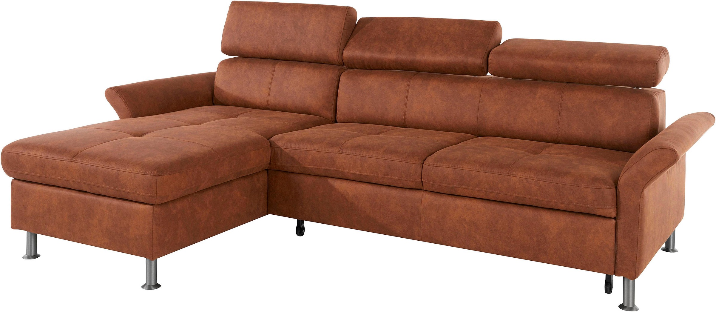 exxpo - sofa fashion Ecksofa »Maretto, bequem und komfortabel, L-Form«, inkl. Kopf- bzw. Rückenverstellung, wahlweise mit Bettfunktion