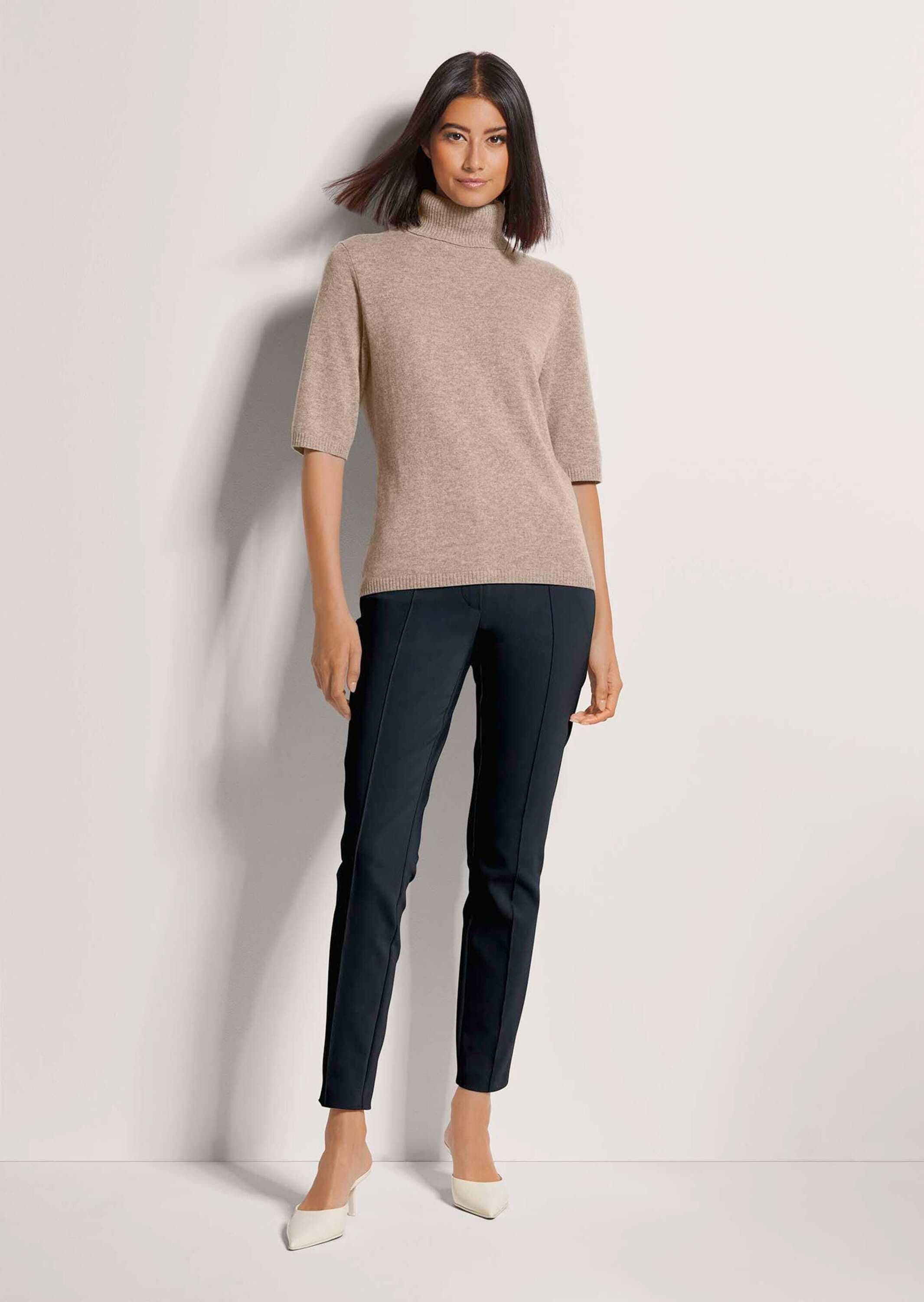 MADELEINE Longpullover »Kaschmirpullover Luxuriöser Strickpullover mit Rollkragen« Kaschmirpullover mit Halbarm