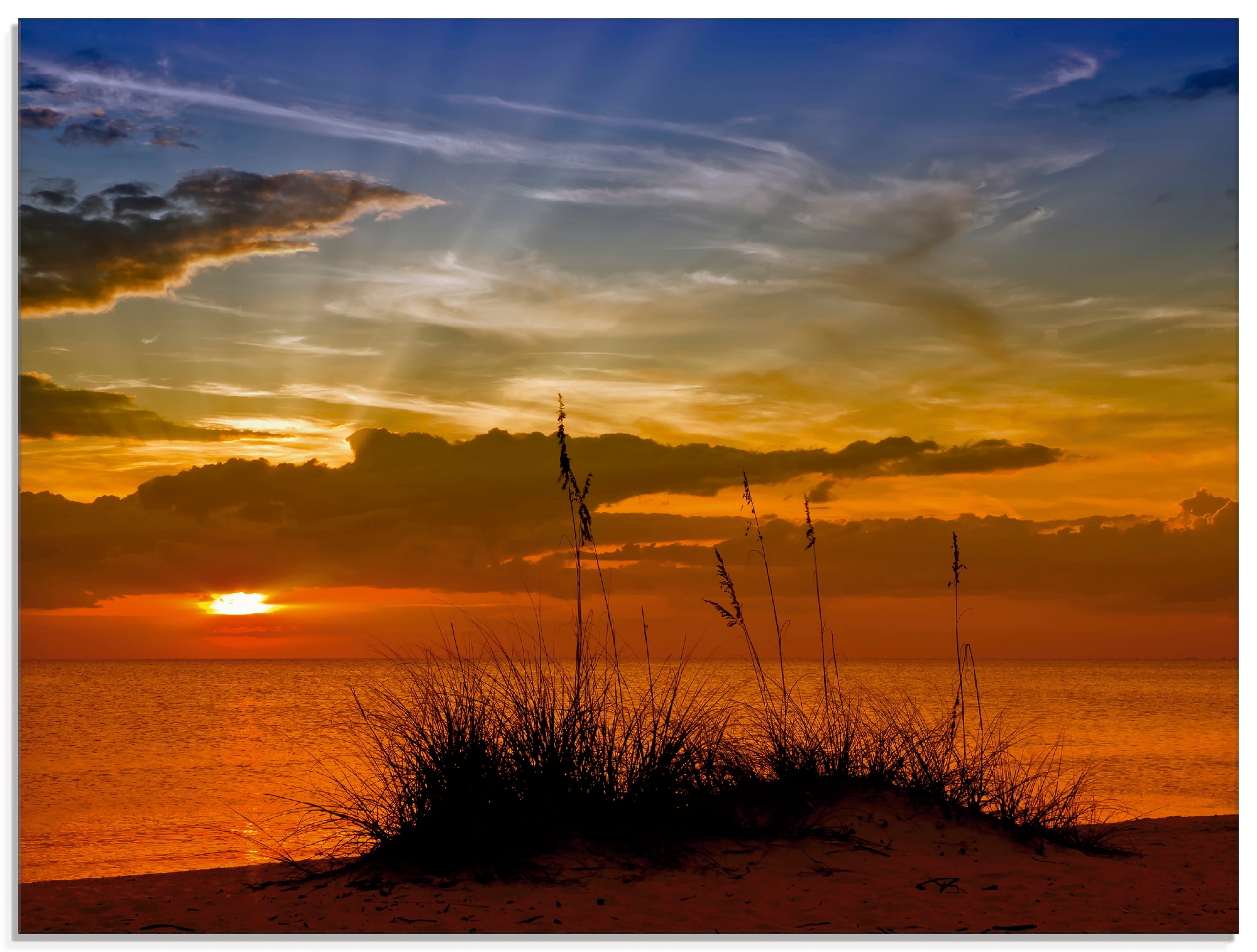 Artland Glasbild »Herrlicher Sonnenuntergang«, Sonnenaufgang & -untergang, (1 St.), in verschiedenen Größen