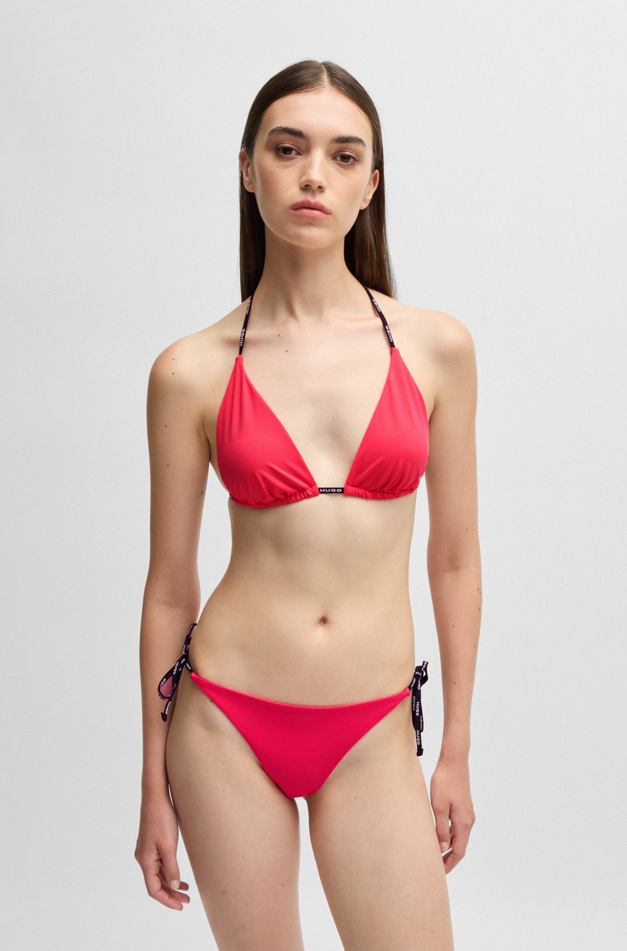 HUGO Underwear Bikini-Hose »PURE_SIDE TIE«, mit kontrastfarbenen Einsätzen