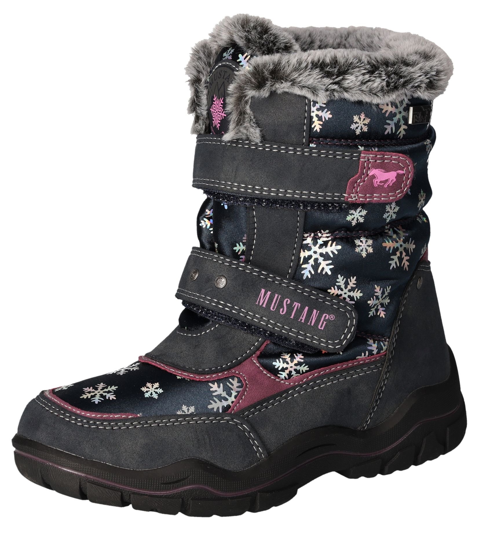 Winterstiefel, Winterstiefel, Klettstiefel in bequemer Weite