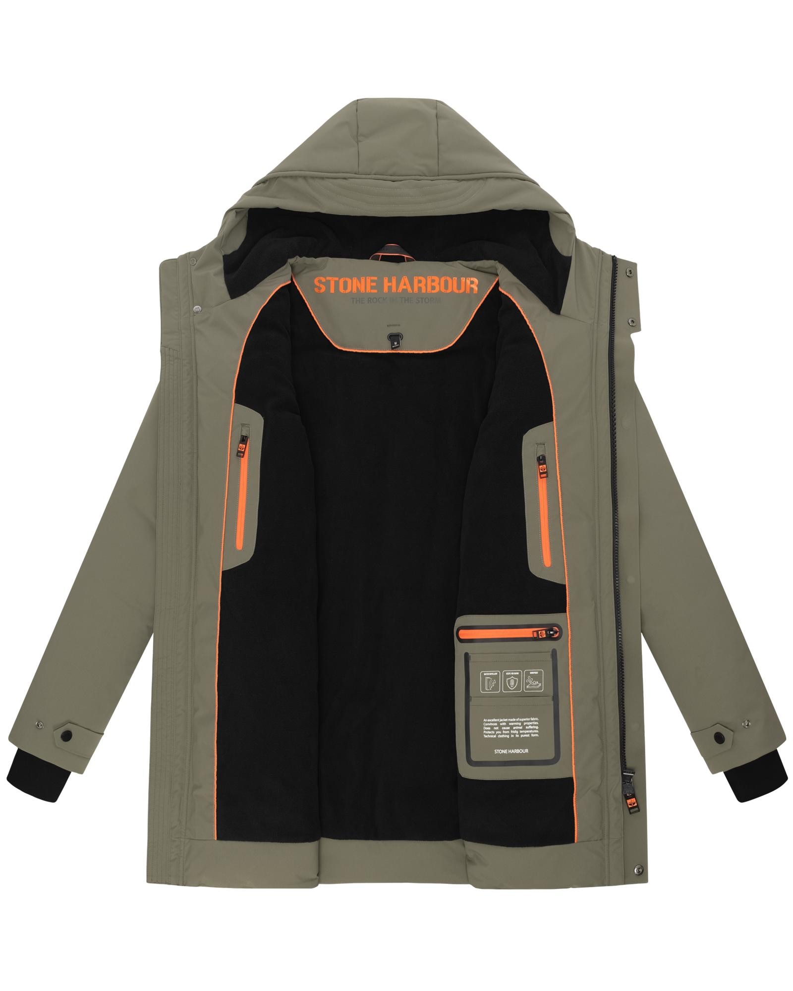 Stone Harbour Wintermantel »Kitraan XX«, Langer Herren Winterparka mit zahlreichen Taschen