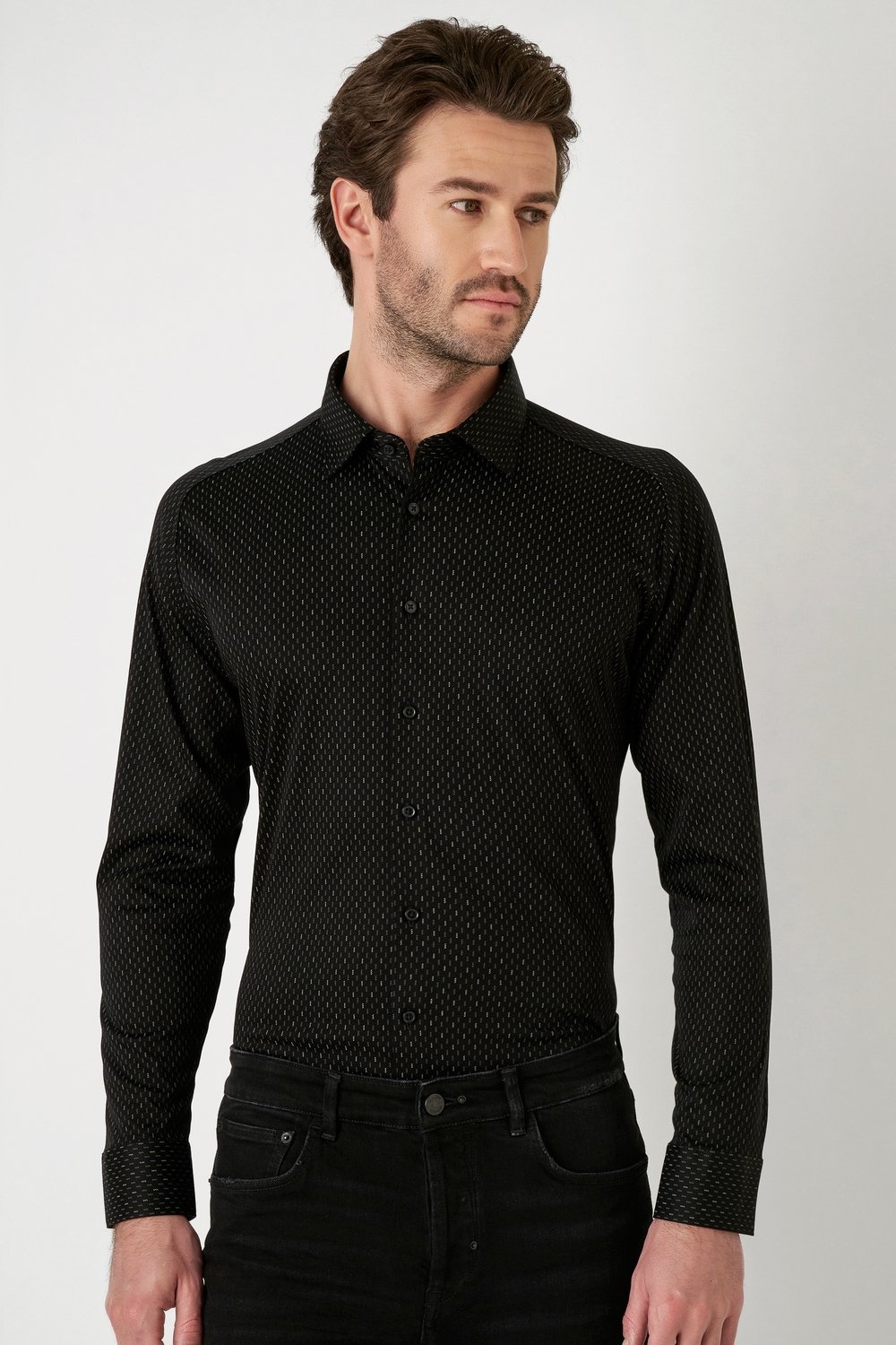 DESOTO Langarmhemd "Jerseyhemd Casual Kent", Mit Rundhalsausschnitt günstig online kaufen