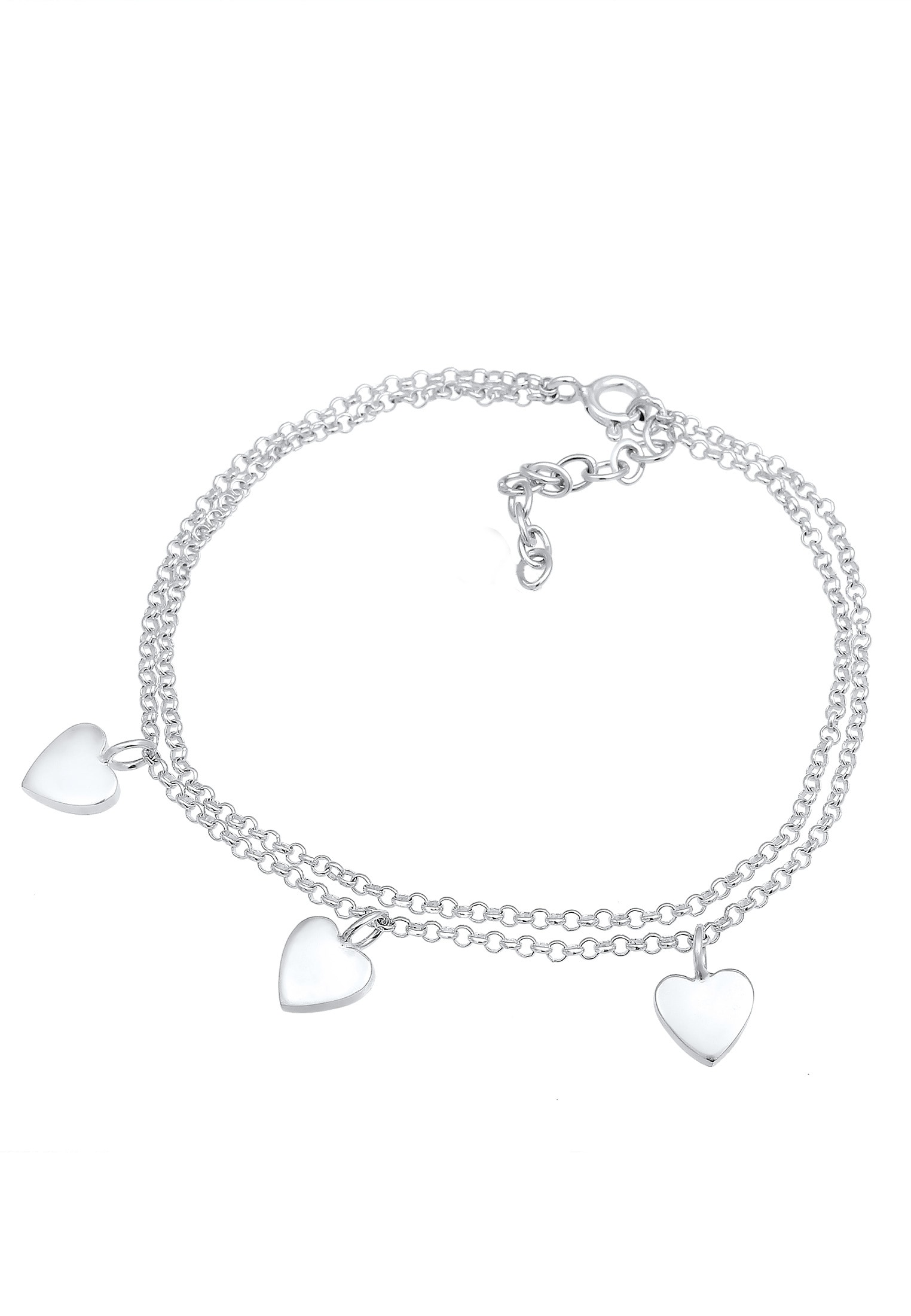 Elli Armband »Layer Herz 925 Sterling Silber«