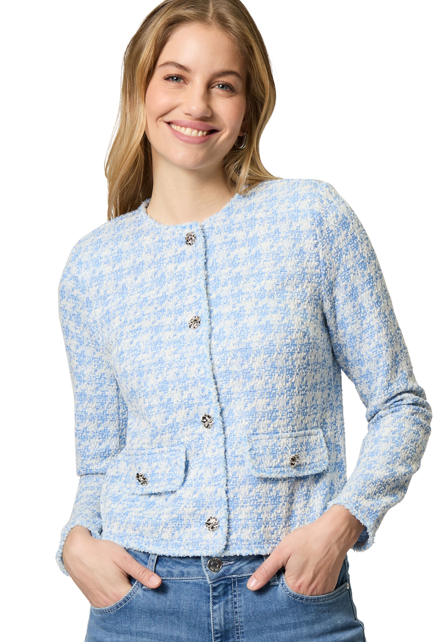 Zero Jackenblazer "zero Damen Blazer mit Taschenklappen", Knopfleiste günstig online kaufen