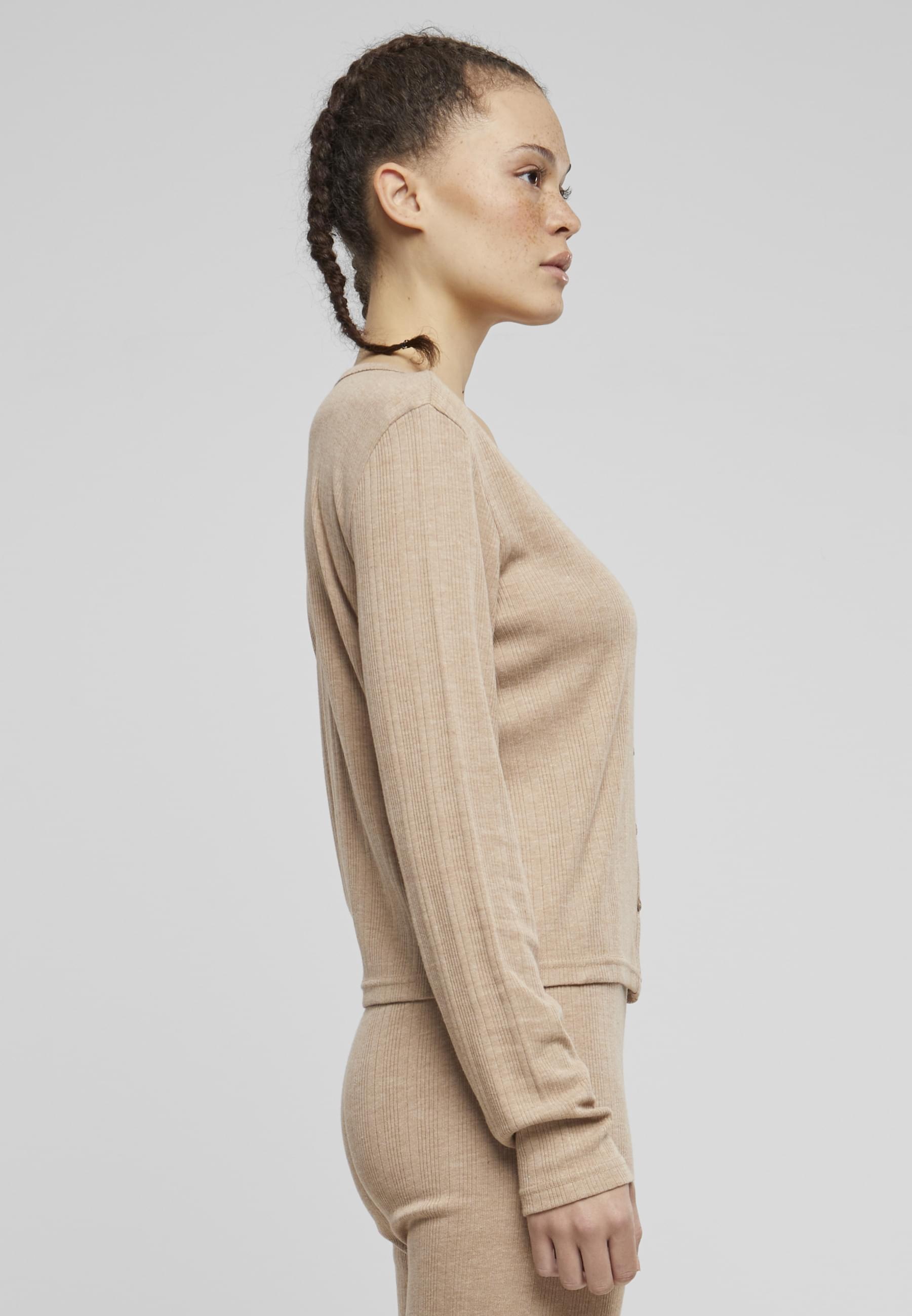 URBAN CLASSICS Strickjacke »Urban Classics Ladies Rib Cardigan«