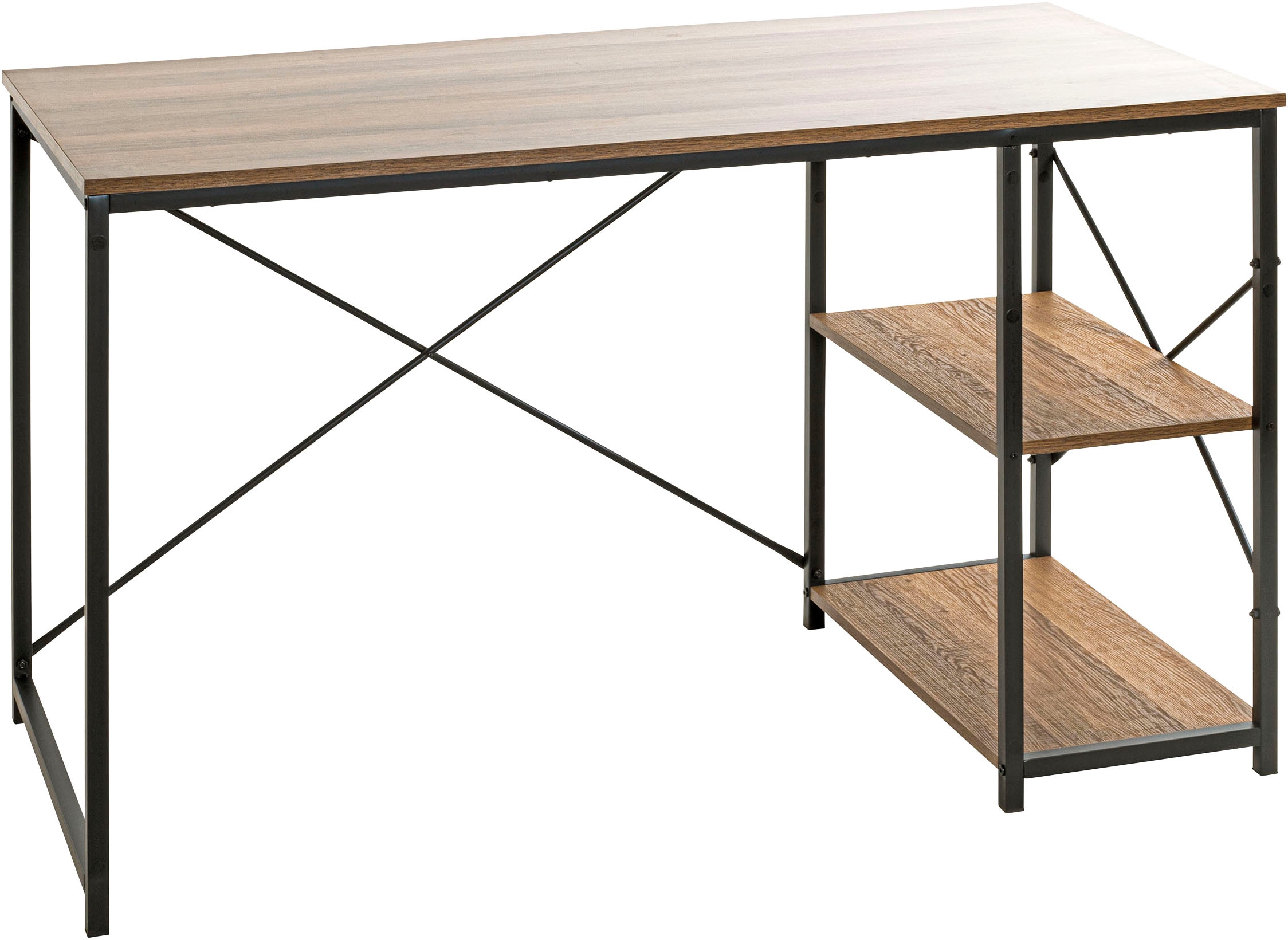 HAKU Schreibtisch "Arbeitstisch, Bürotisch" 1 Stk. tlg. rechteckig - aus Holzwerkstoff Braun B/T/H 120/60/74 cm
