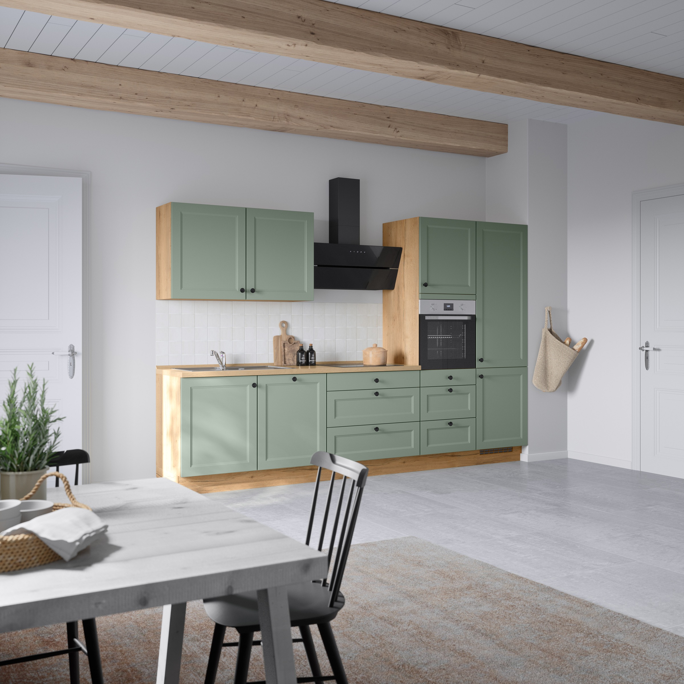 nobilia® Küchenzeile »"Cascada II"« vormontiert,  Ausrichtung wählbar, Breite 330 cm, wahlw. mit E-Geräten