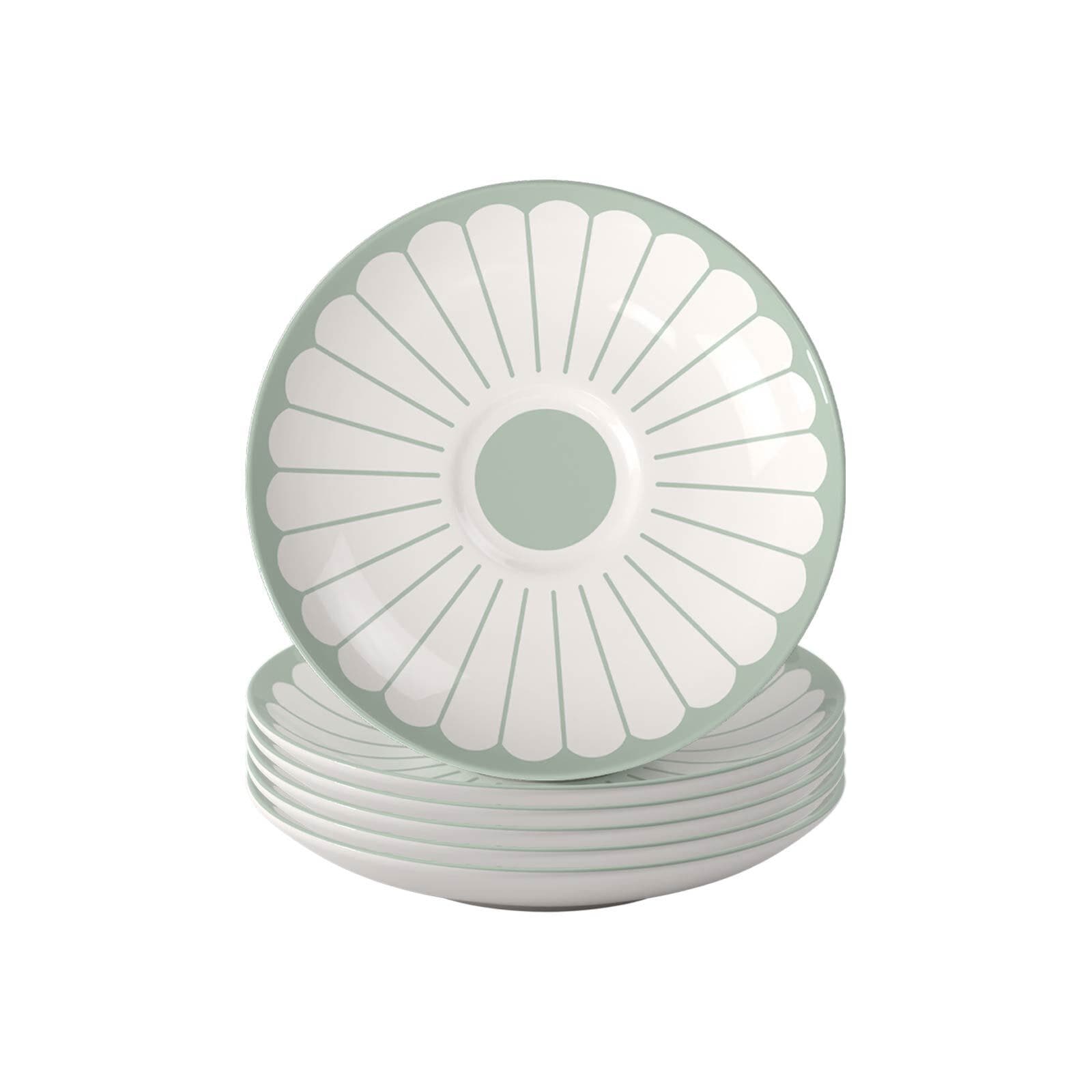 Villeroy & Boch Untertasse "Kaffeeuntertassen Fleur Couleur ø 14,8 cm 6er Set" Spülmaschinenfest, Mikrowellensicher