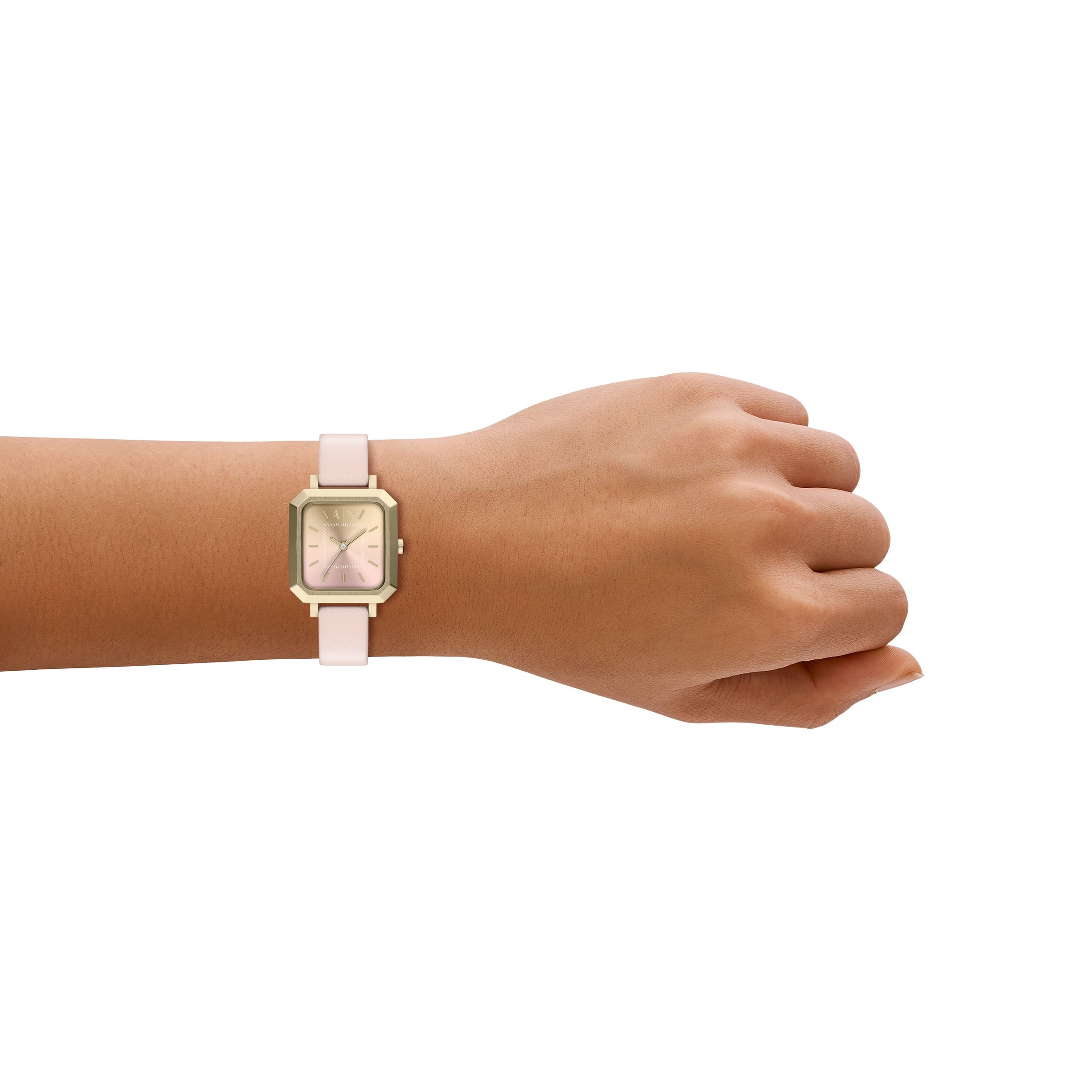 ARMANI EXCHANGE Quarzuhr Armbanduhr, Damenuhr, Lederarmband, analog