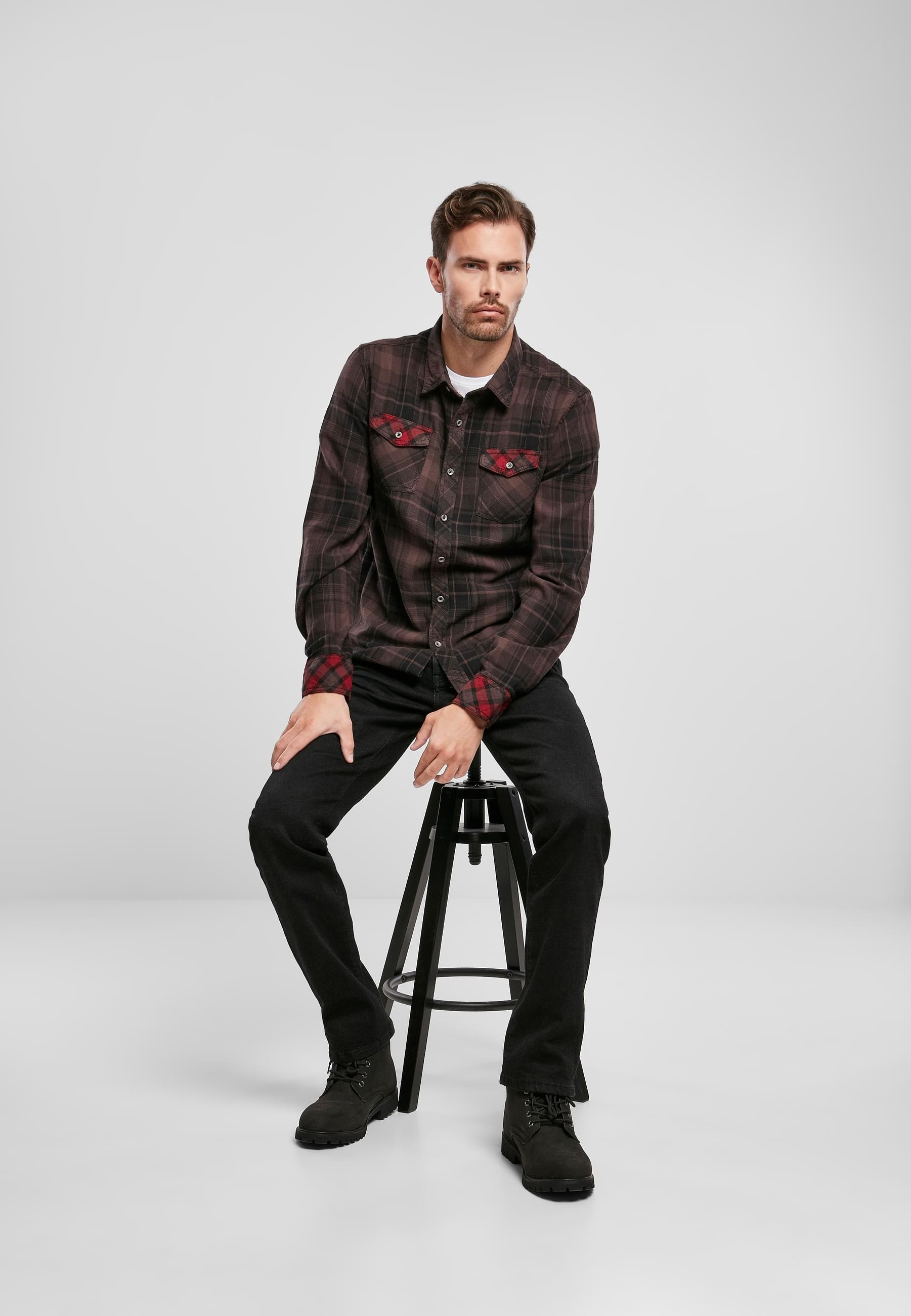 Brandit Langarmhemd »Brandit Herren Duncan Checked Shirt«, (1 tlg.)