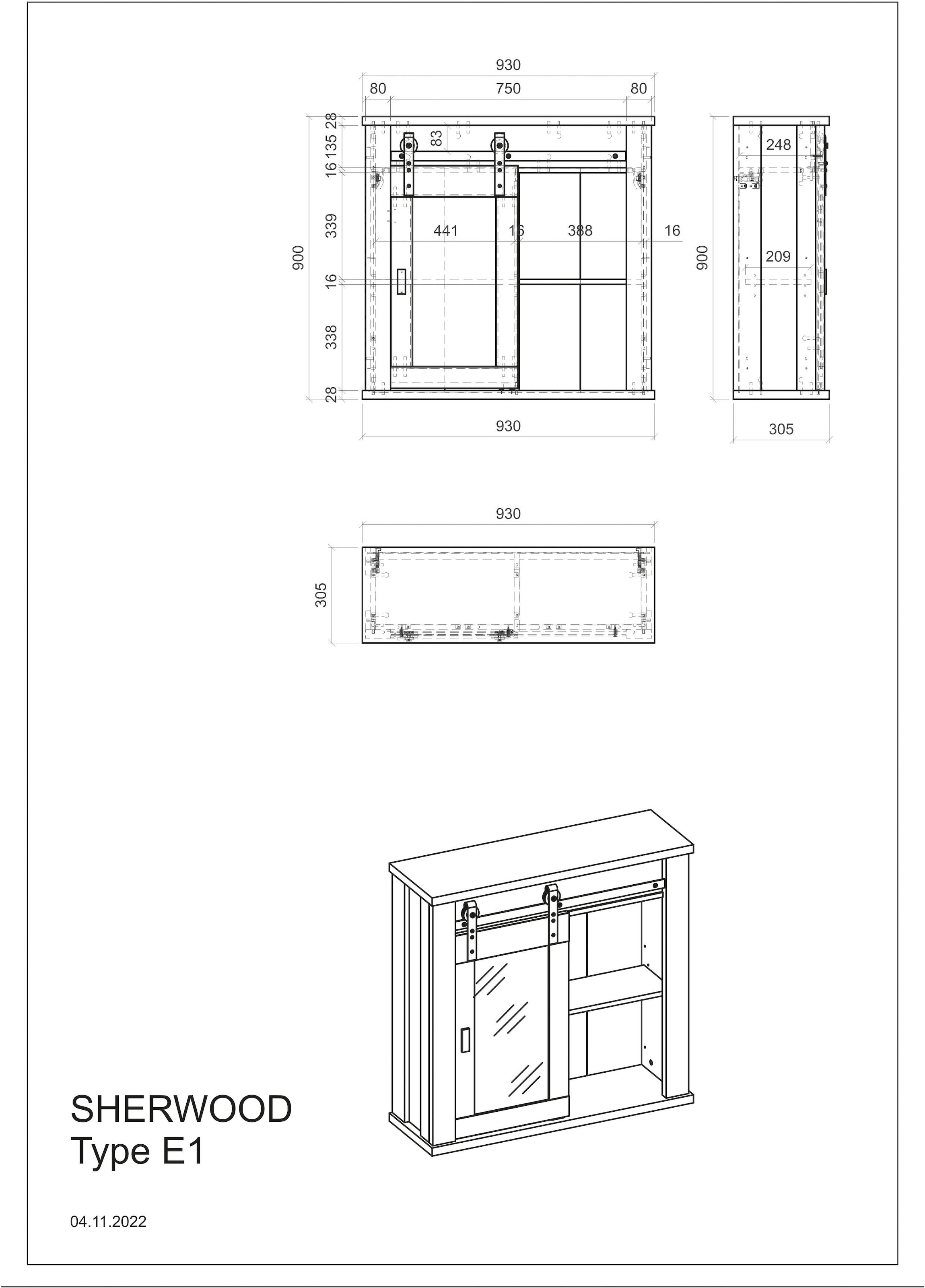 Home affaire Küchenzeile »Sherwood«, Breite 264 cm, mit Herdumbauschrank, ohne E-Geräte