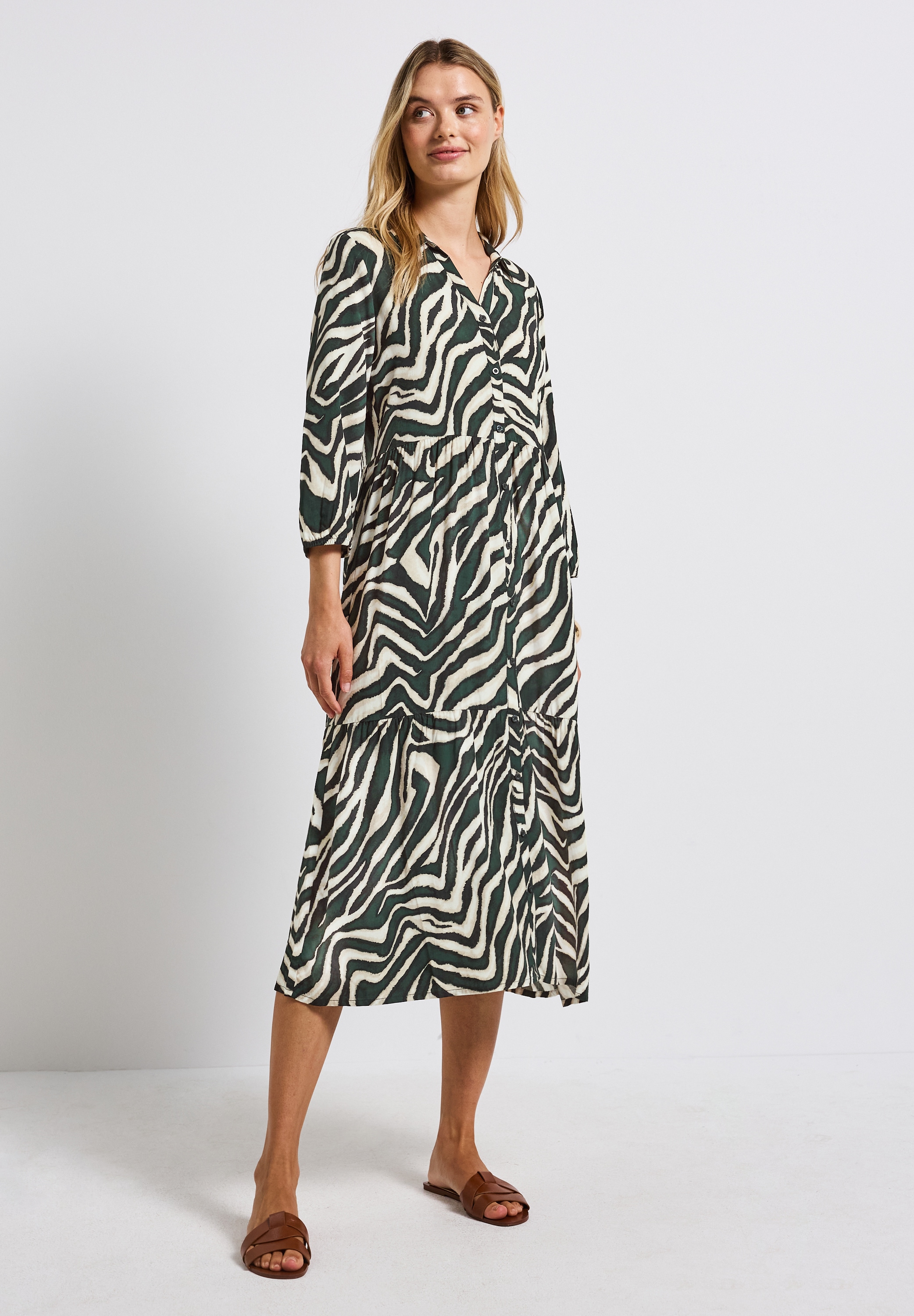 STREET ONE Midikleid, mit Knopfleiste günstig online kaufen