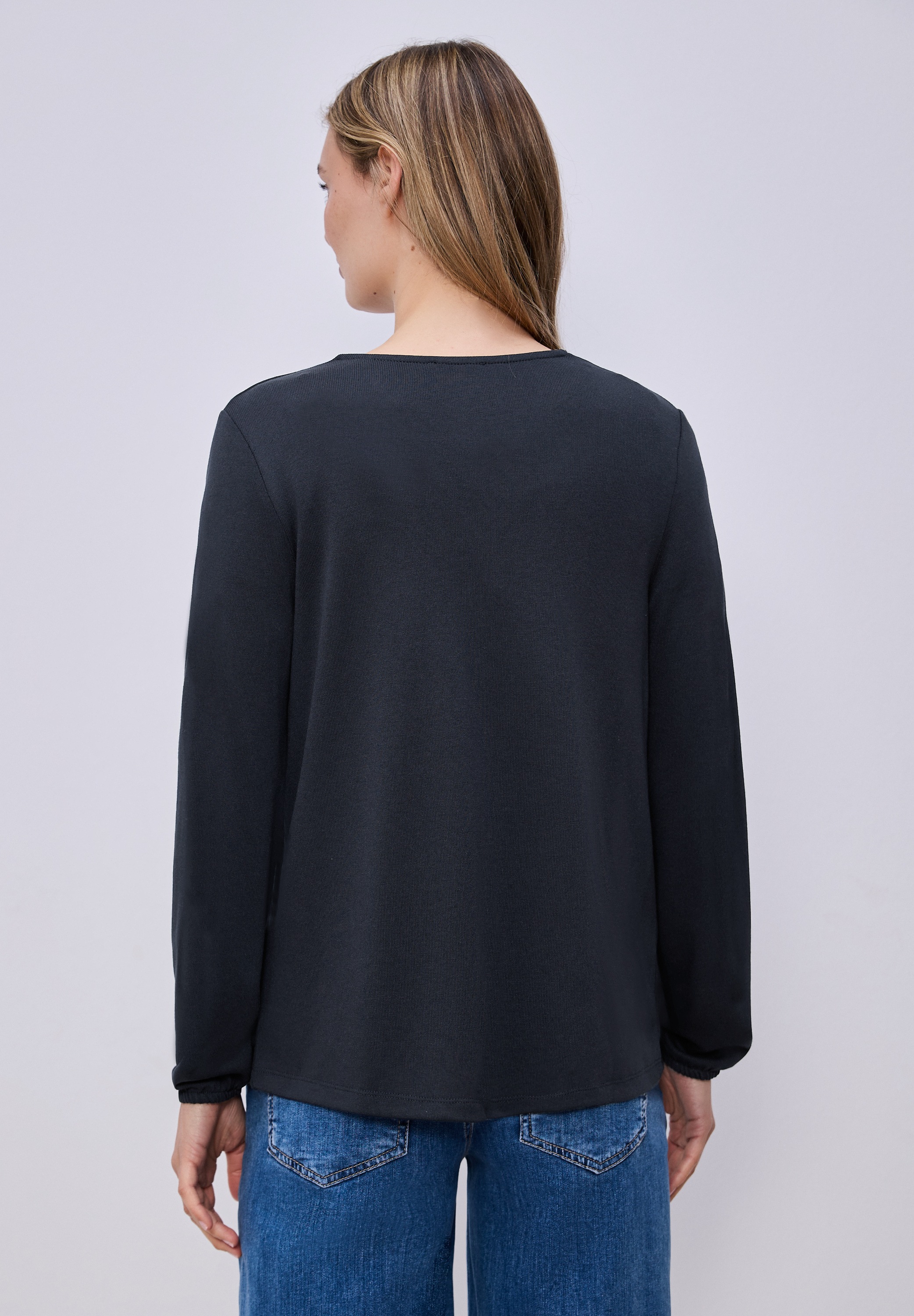 STREET ONE Cardigan bestehend aus einem Materialmix günstig online kaufen