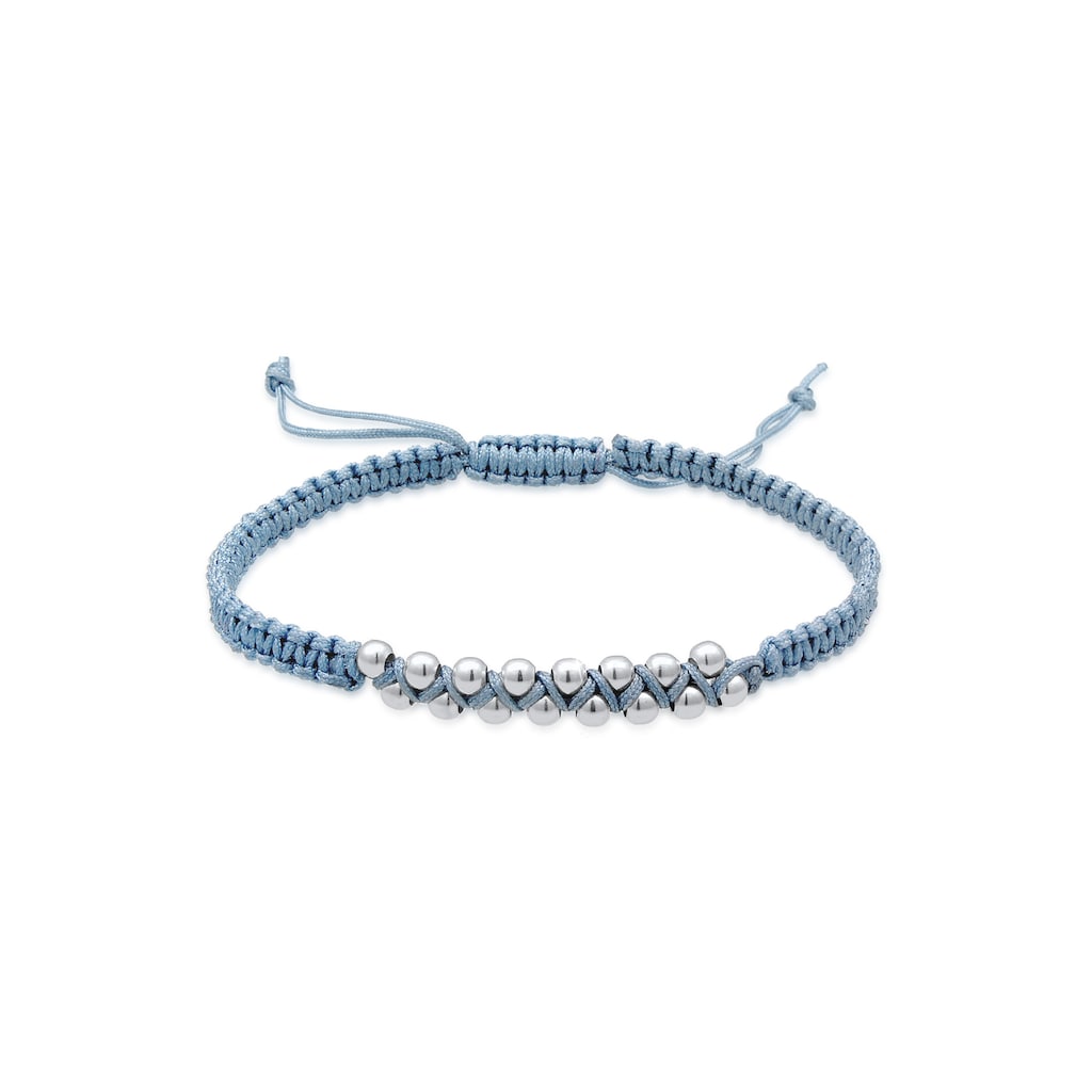 Elli Armband »Kugeln Bead Nylon Knoten Verstellbar 925 Silber«