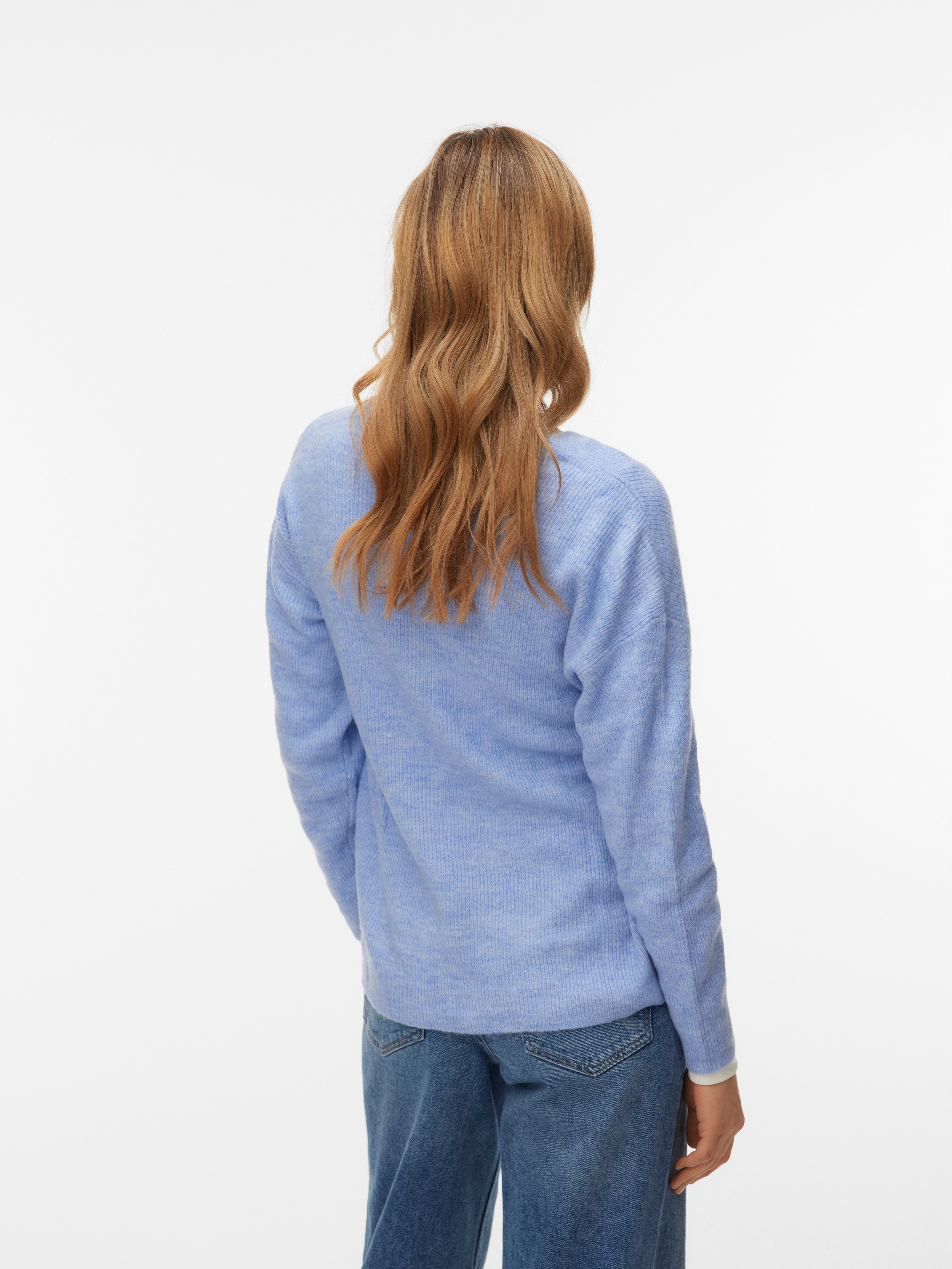 Vero Moda V-Ausschnitt-Pullover "VMCREWLEFILE LS V-NECK BLOUSE NOOS" günstig online kaufen