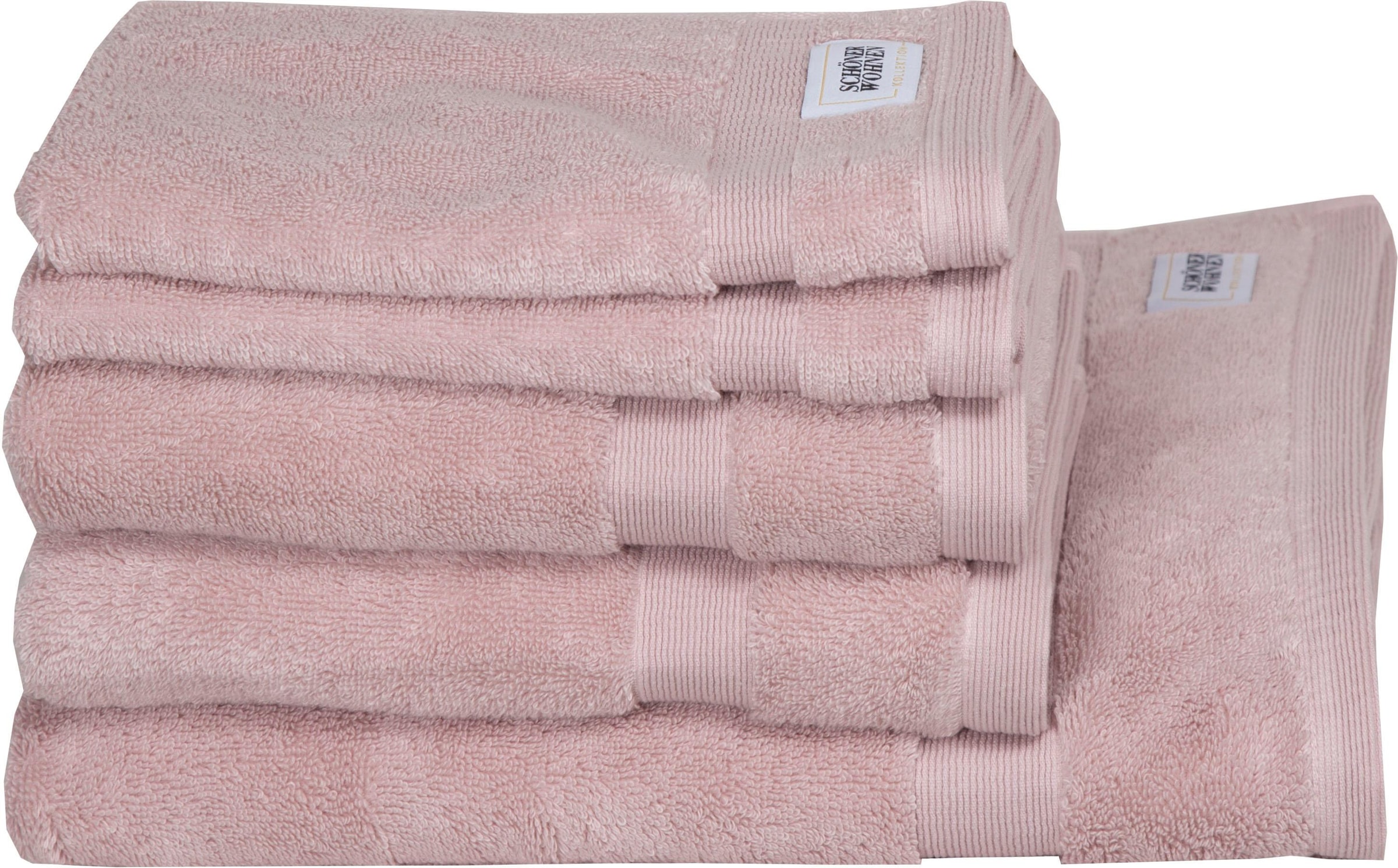 SCHÖNER WOHNEN-Kollektion Handtuch Set »Cuddly«, Set, 6 tlg.,  Frotteevelours, schnell trocknende Airtouch-Qualität auf Rechnung | BAUR