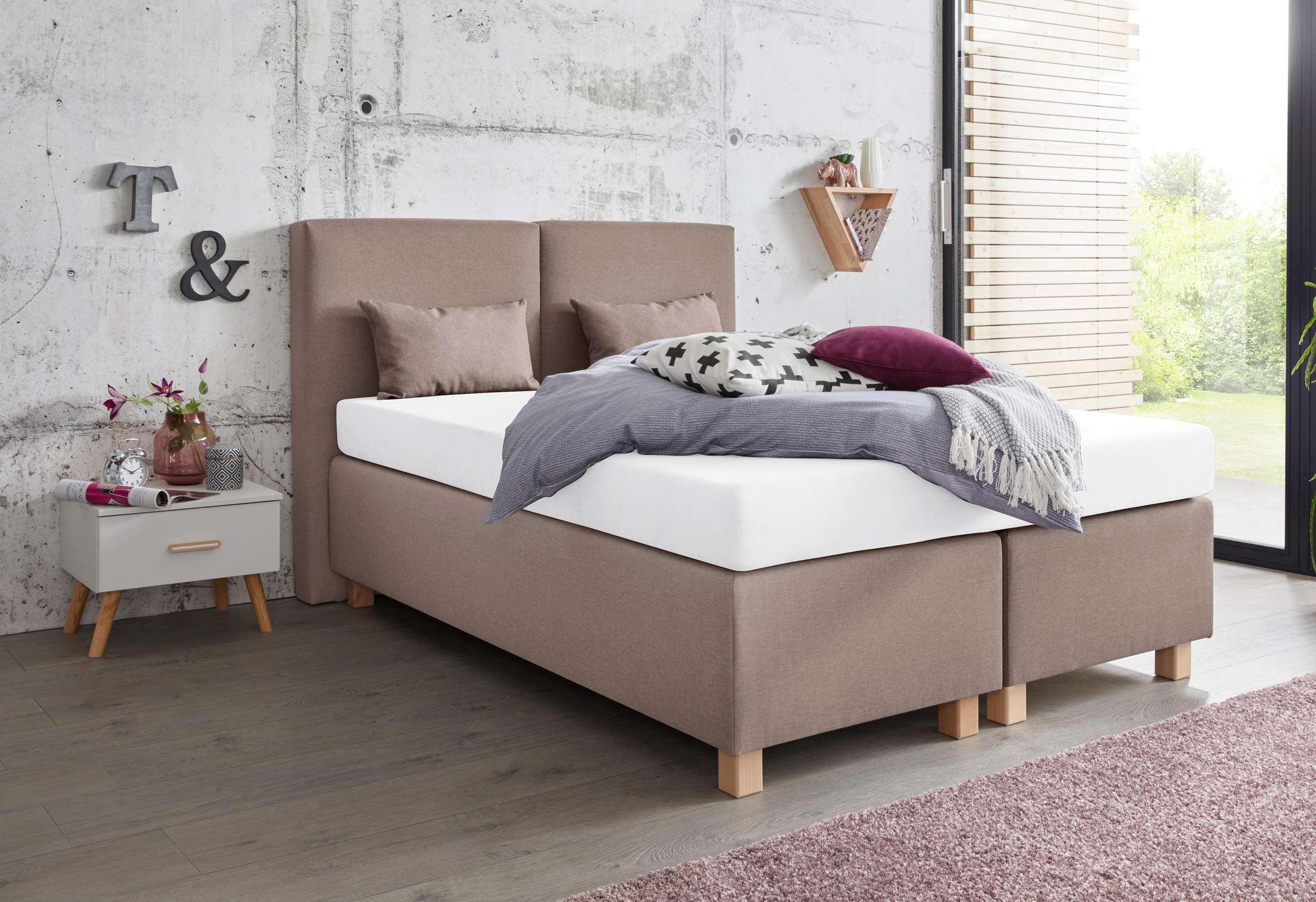 Westfalia Schlafkomfort Boxspringbett, mit Zierkissen