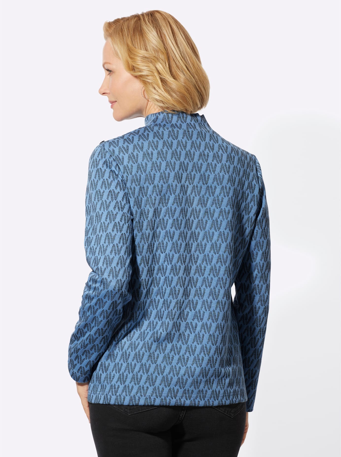 Classic Basics Stehkragenshirt "Jacquard-Shirt" 1 Stk. günstig online kaufen