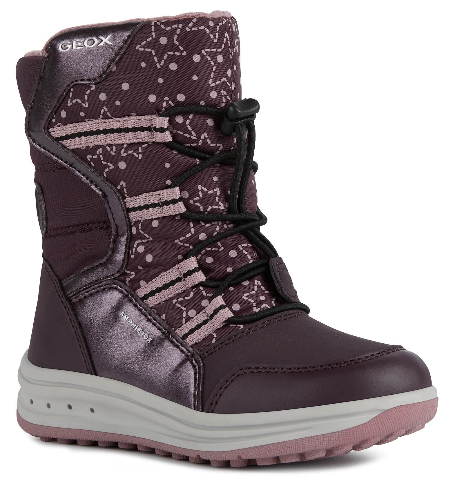 Geox Winterstiefel, Snowboots, Klettstiefel mit hübschem Sternchenmuster