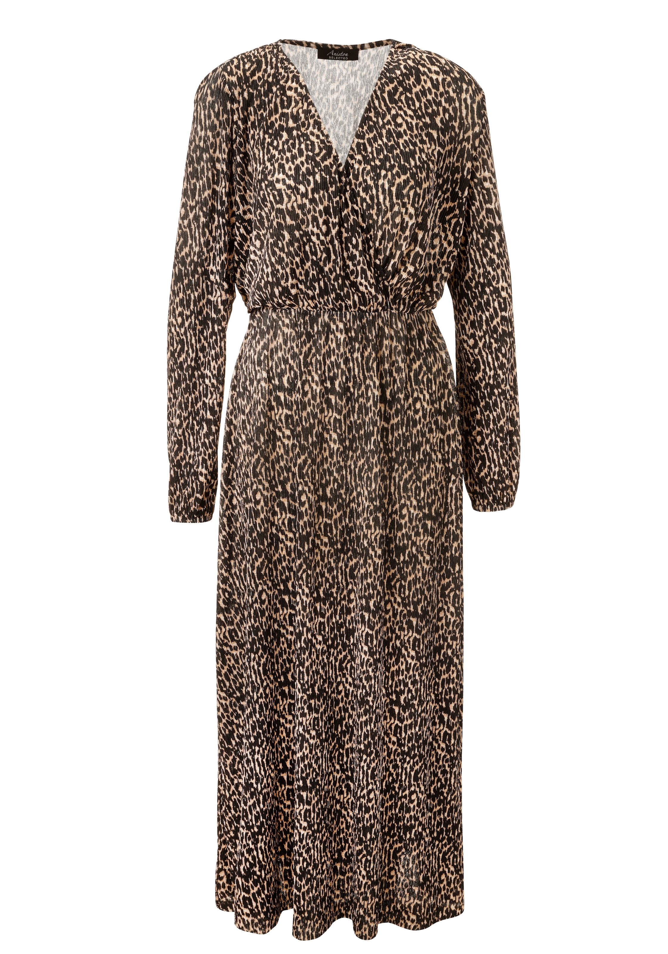 Aniston SELECTED Jerseykleid, im trendy Animal-Print und Wickeloptik - NEUE KOLLEKTION