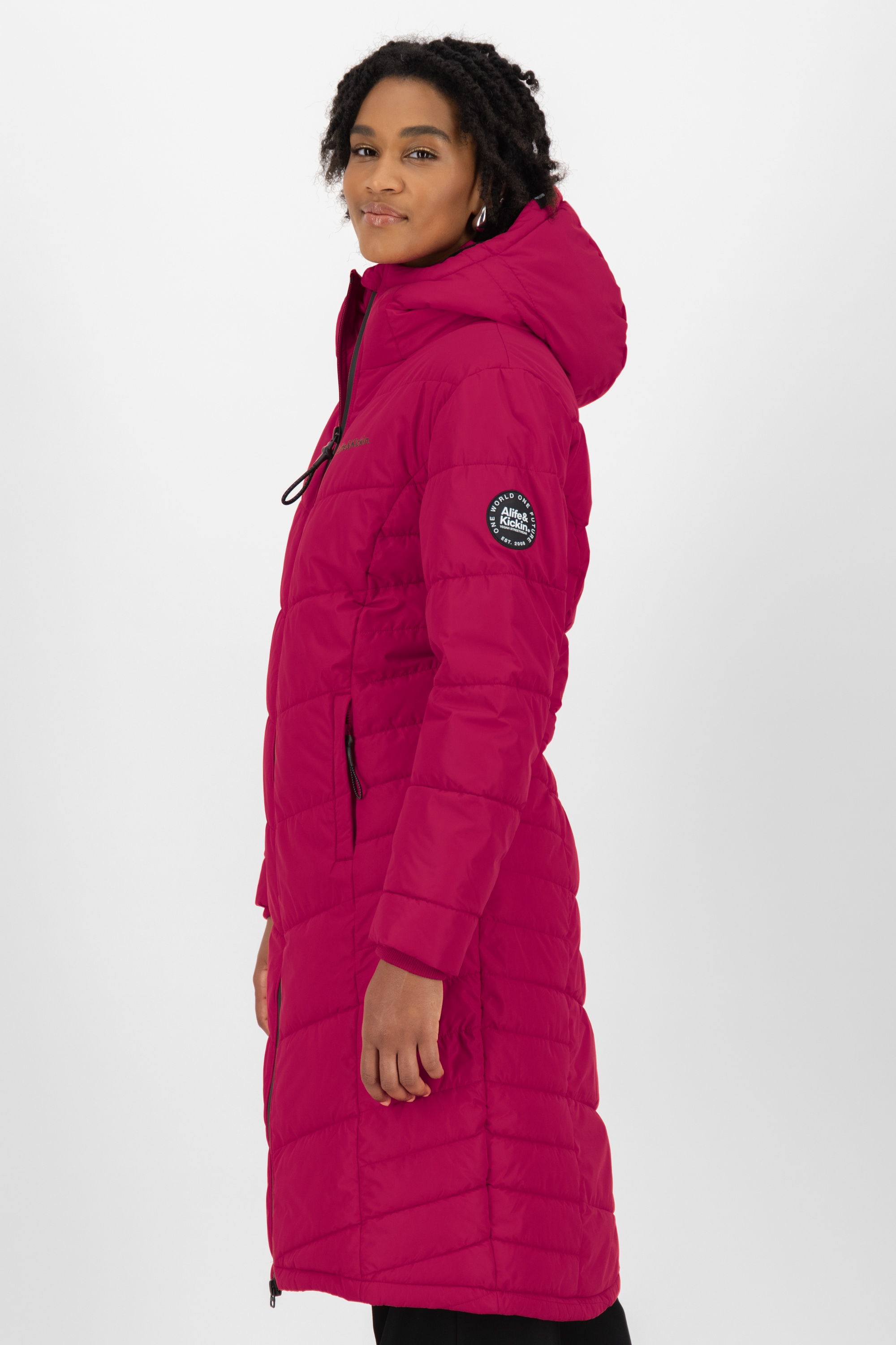 Alife & Kickin Winterjacke »Damen VedaAK A Parka«, Leichter gefütterter Mantel mit weichem Teddyfell Innenfutter