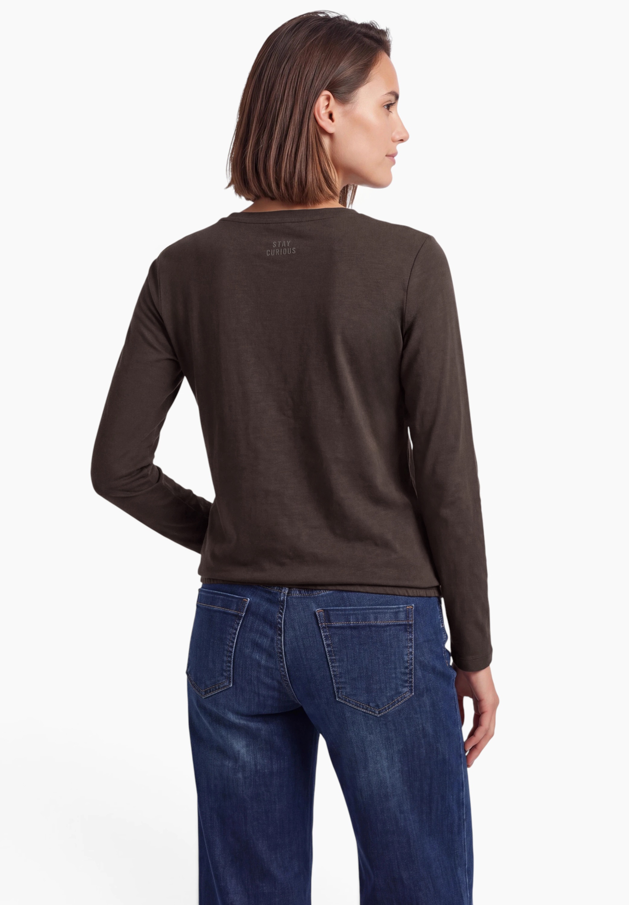 Cecil Langarmshirt aus reiner Baumwolle