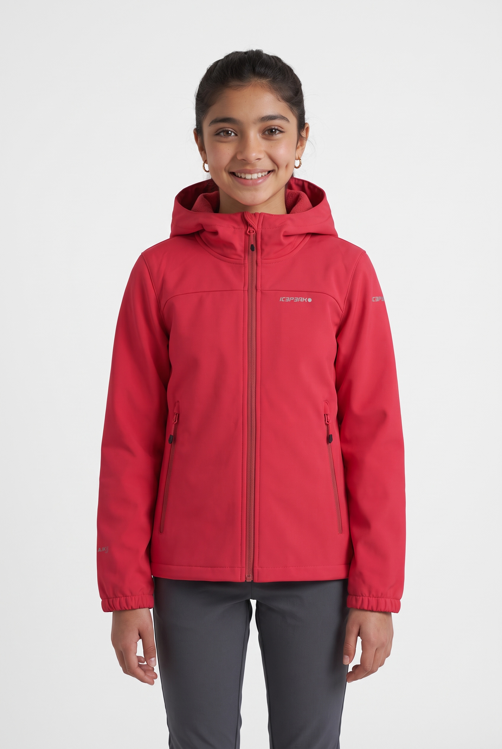 Icepeak Softshelljacke »KULM JR« mit Kapuze Kapuze, Stehkragen, leicht stretchig, wind- und wasserabweisend