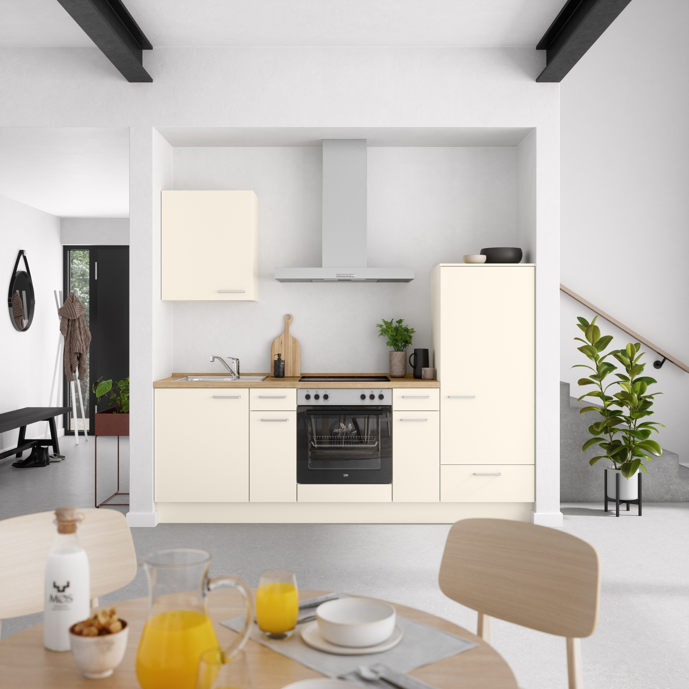 nobilia® Küchenzeile »"Touch I"«, vormontiert, Ausrichtung wählbar, Breite 240 cm, wahlw. mit E-Geräten