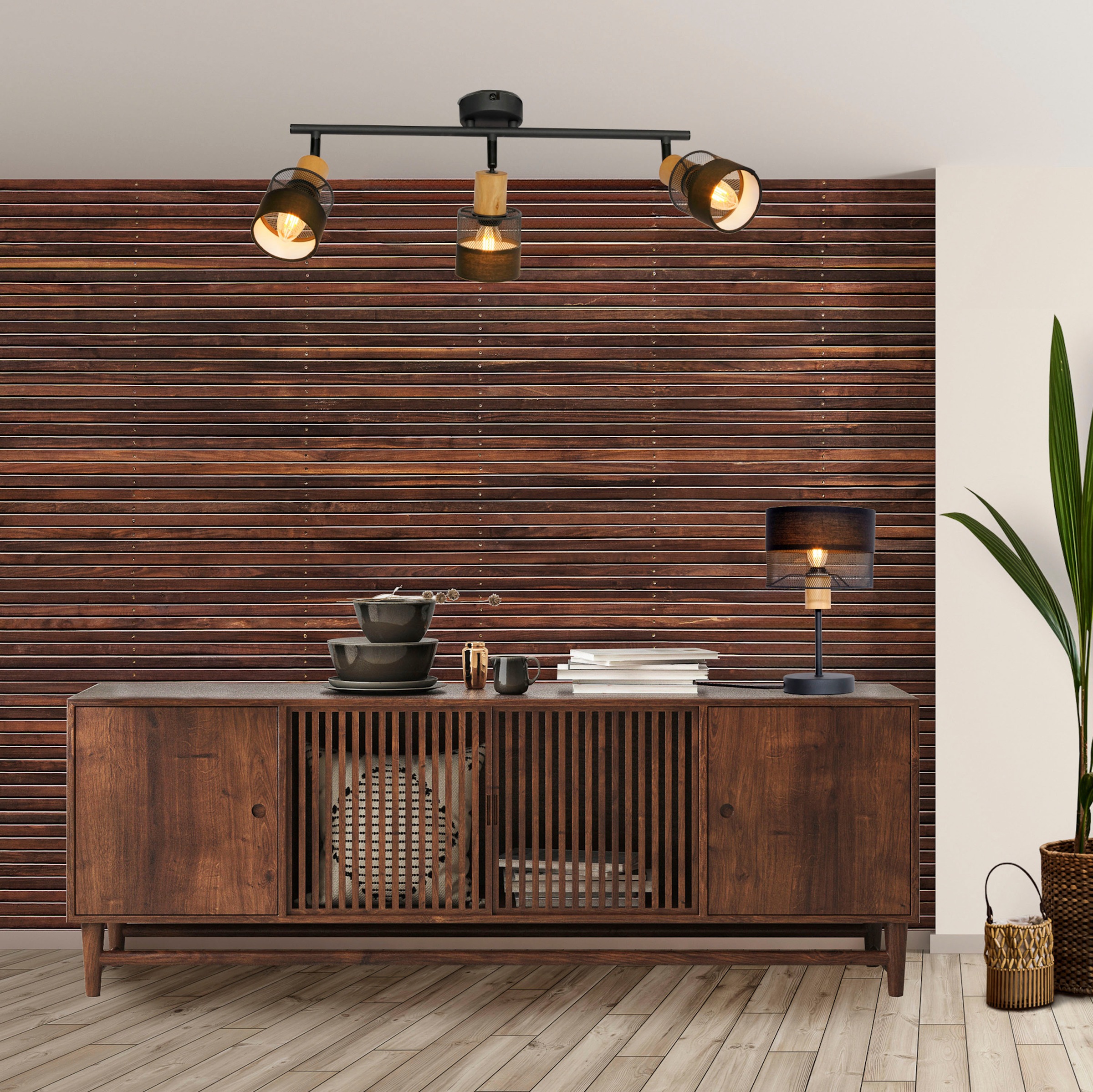 Places of Style LED Deckenspot »Acate«, 3 flammig, Leuchtmittel E14 | ohne Leuchtmittel, 3-stufen schaltbar, Kopf verstellbar, Dimmbar über Wandschalter