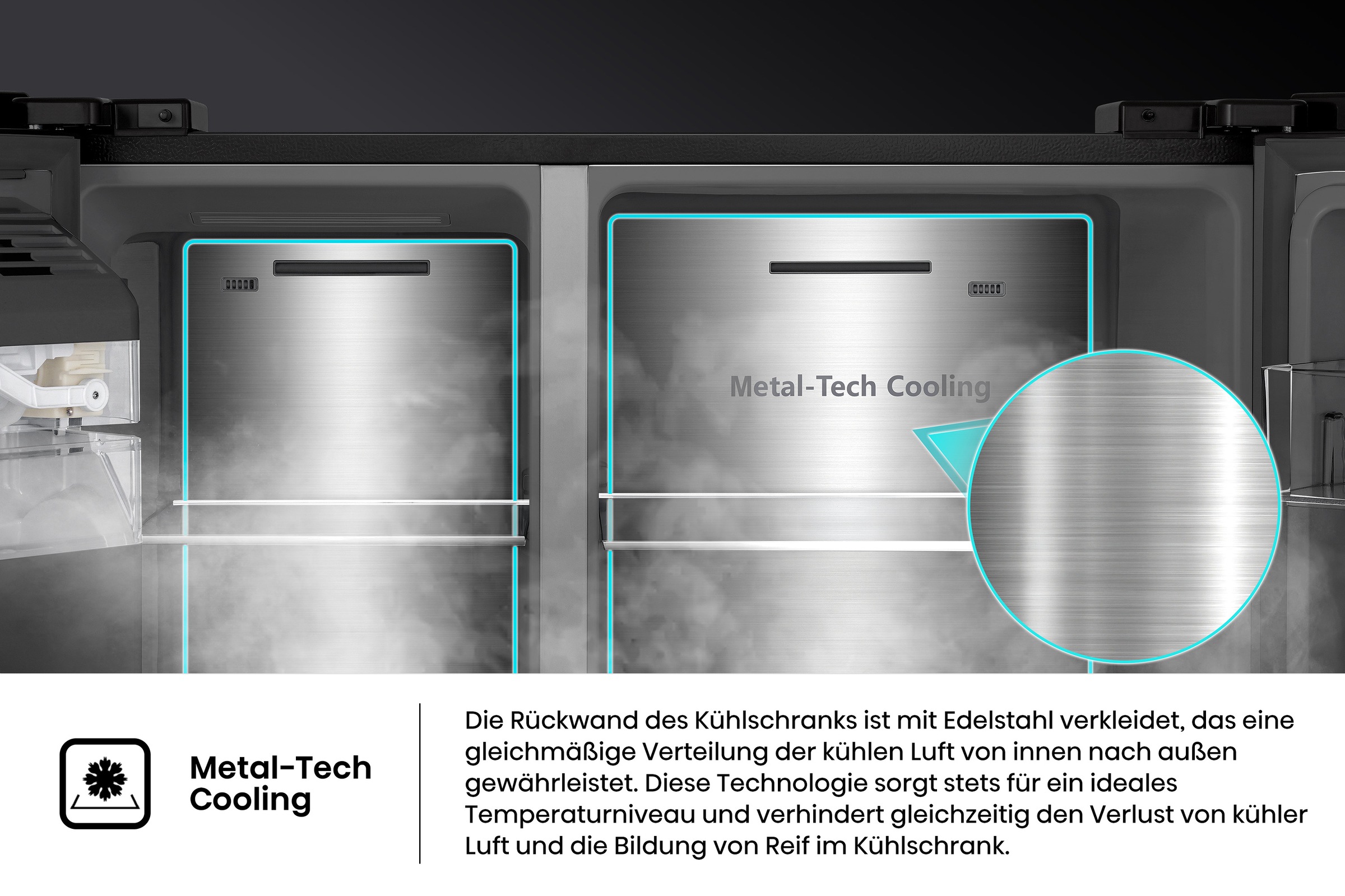 Hisense Side-by-Side »RS9P628GPFE«, großes SMART-Display