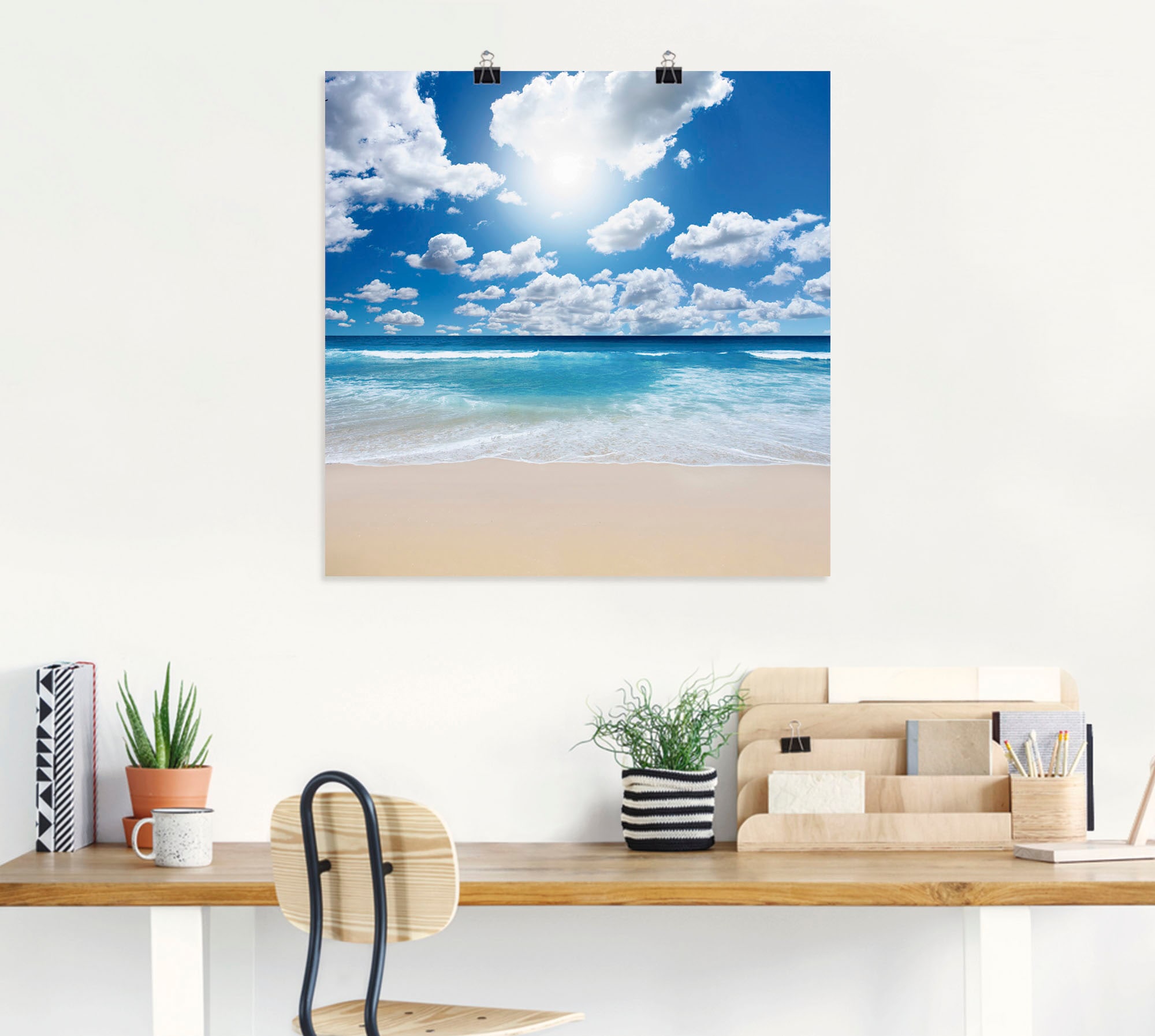 Artland Wandbild »Großartige Strandlandschaft«, Strand, (1 St.), als Leinwandbild, Poster, Wandaufkleber in verschied. Größen