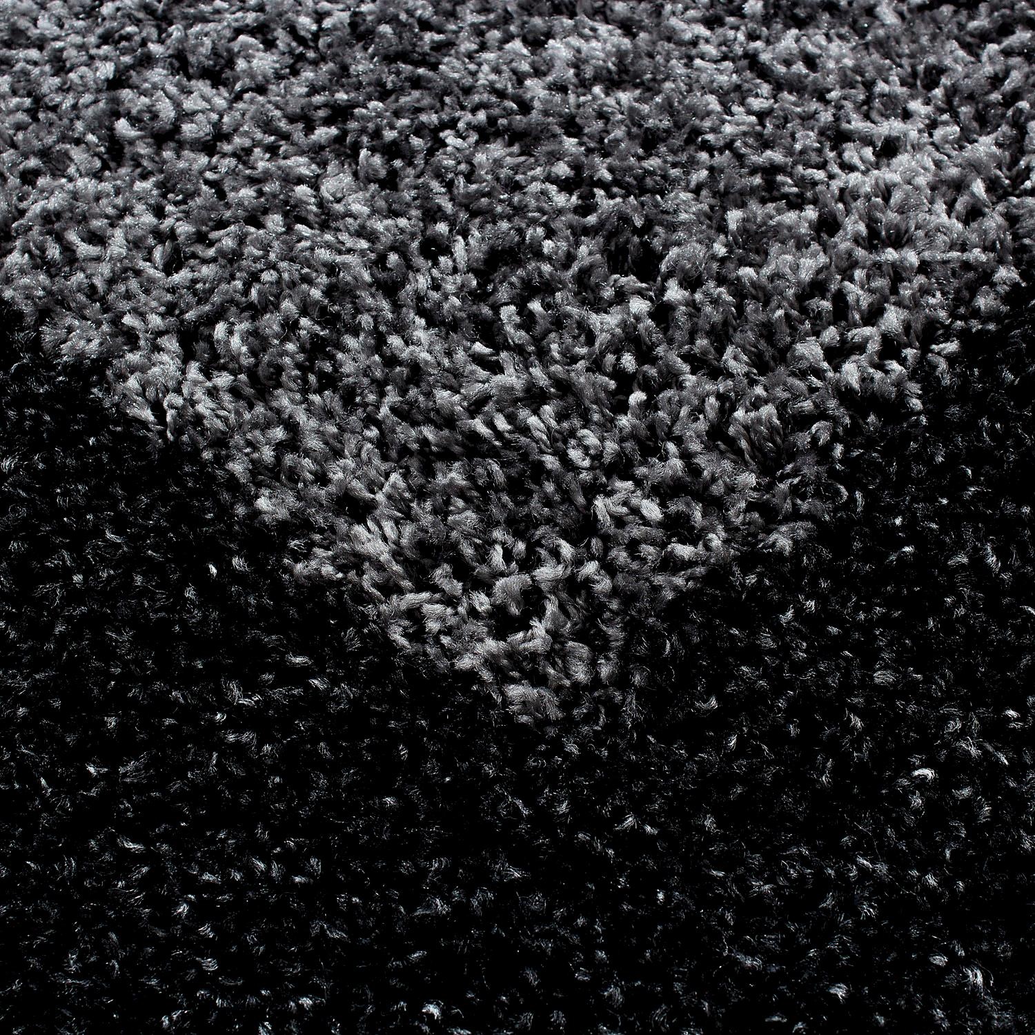 Hochflor-Läufer AYYILDIZ TEPPICHE "Life Shaggy 1503" Gr. 12, grau (anthrazit), B:80cm H:30mm L:250cm, Kunstfaser, Teppiche, als Läufer und in rund erhältlich, Shaggy, Langflor, Wohnzimmer 3