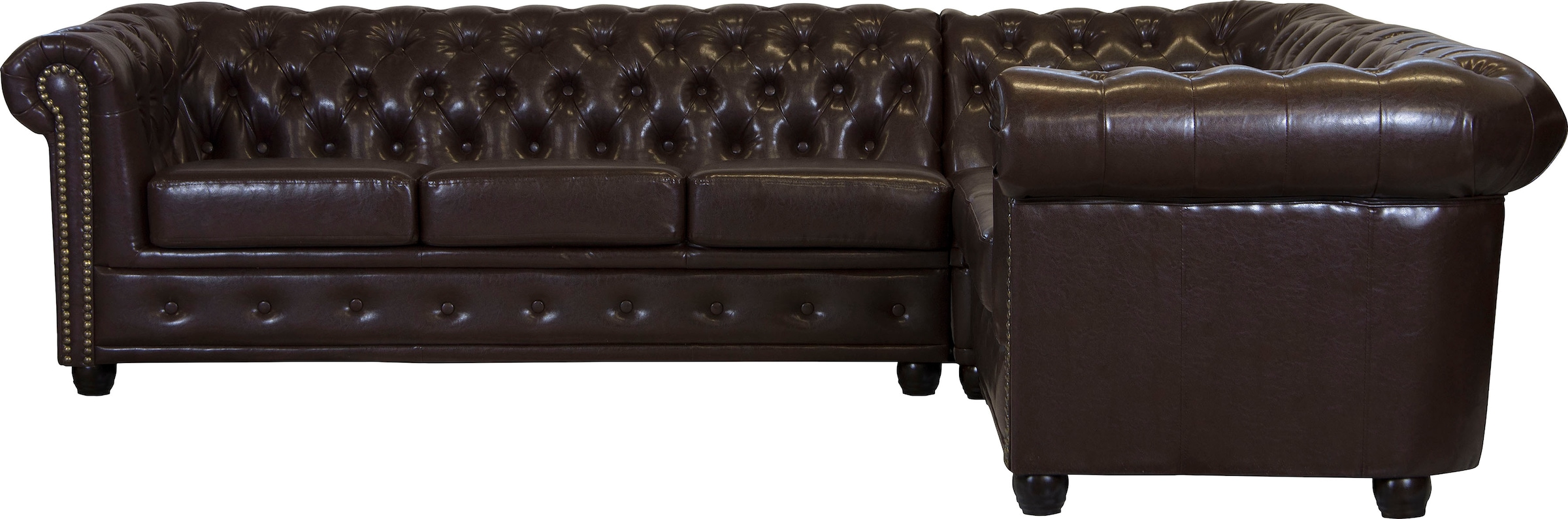 Home affaire Chesterfield-Sofa »Rysum L-Form«, Chesterfield-Optik, langer Schenkel links oder rechts