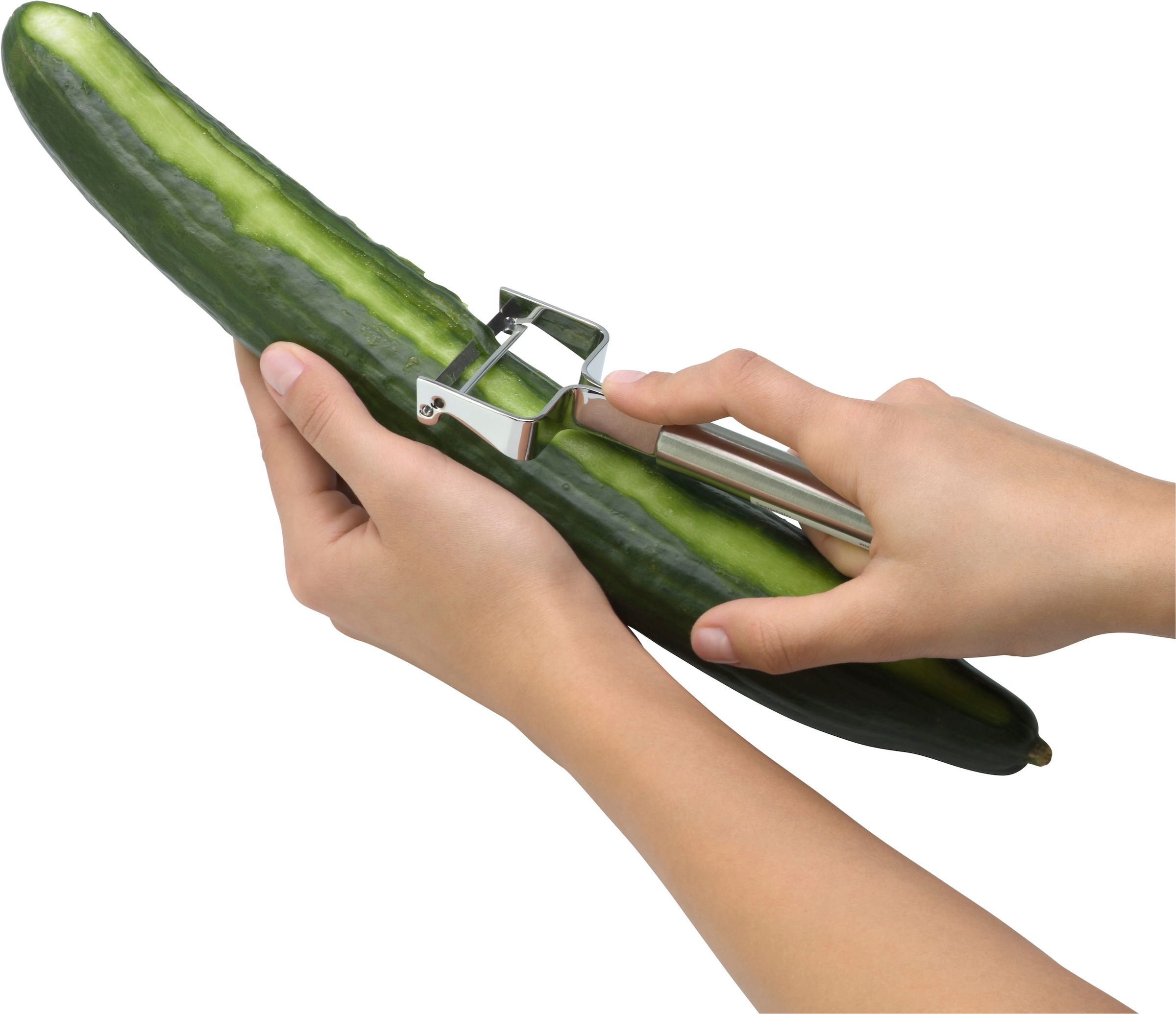 WMF Sparschäler »Profi Plus«, (1 tlg.), 17 cm, dünnes schälen von Gemüse, Cromargan: Edelstahl Rostfrei 18/10