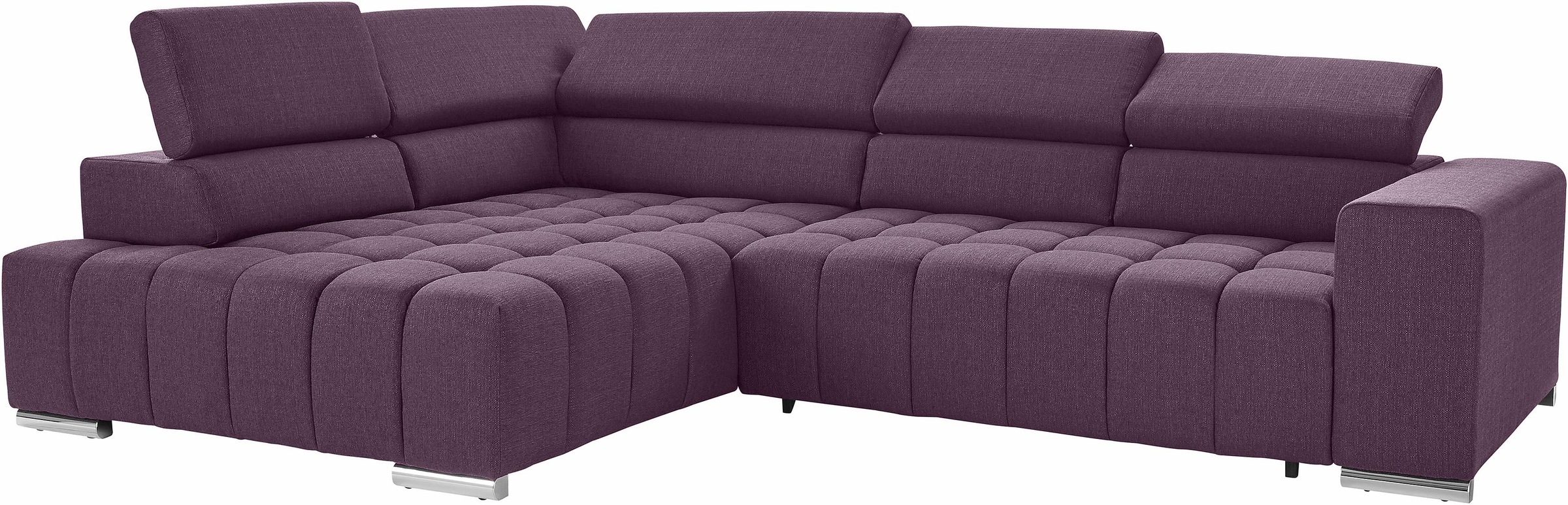 Thumbnail - exxpo - sofa fashion Ecksofa "Elias, aktuelle Kreuzsteppung im Sitz, bequem, Breite 307cm, L-Form" mit Kopf- bzw. Rücken...