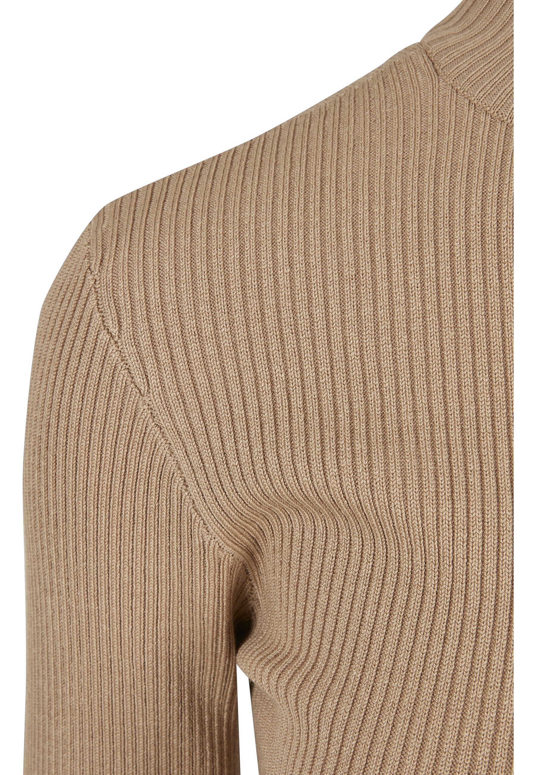 URBAN CLASSICS Rundhalspullover »Urban Classics Damen Ladies Rib Knit Turtelneck Sweater« 1 Stk.