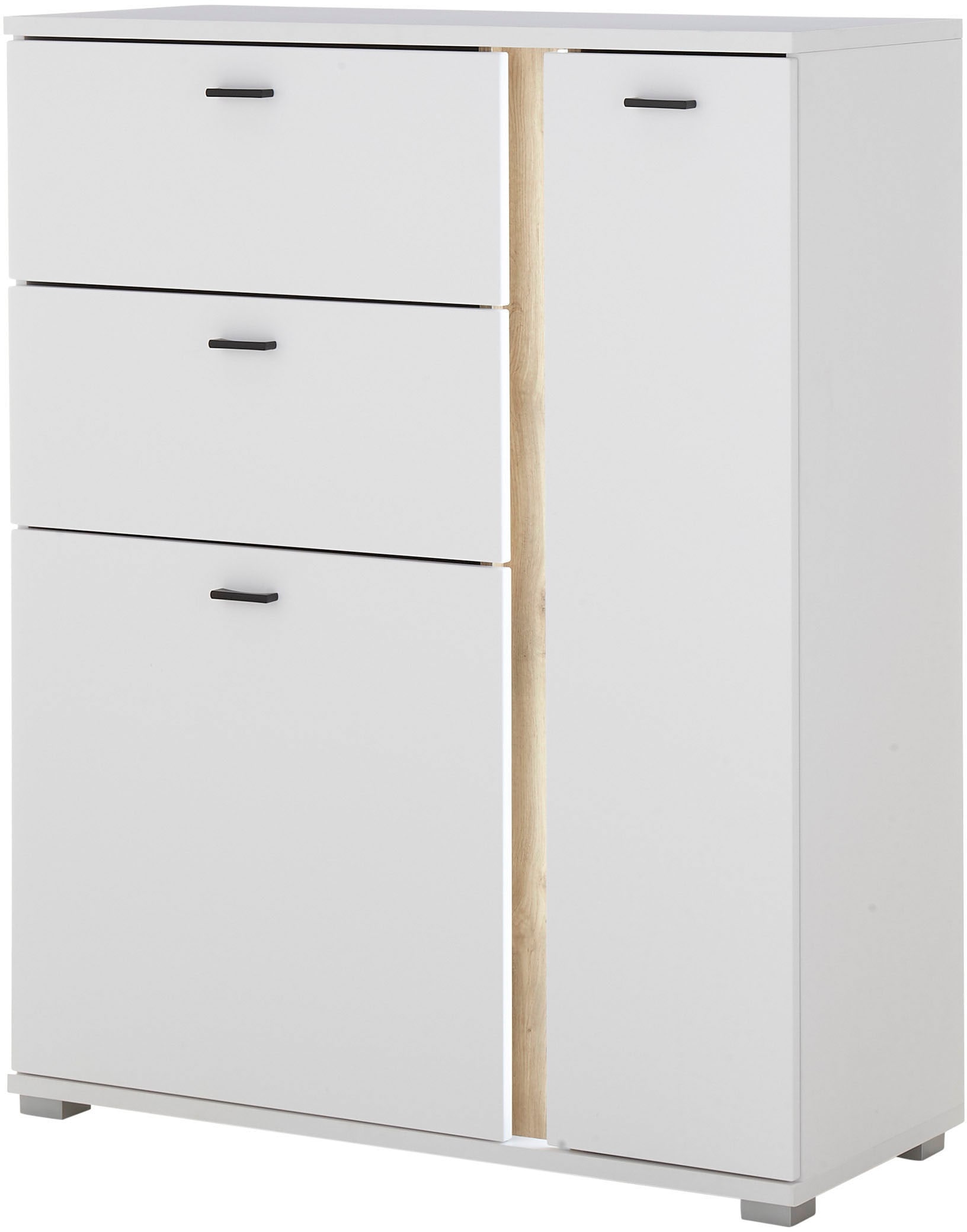 INOSIGN Highboard »LONG ISLAND«, (1 St.), in moderner Trendfarbe,inklusive senkrechter Beleuchtung,Breite 100 cm