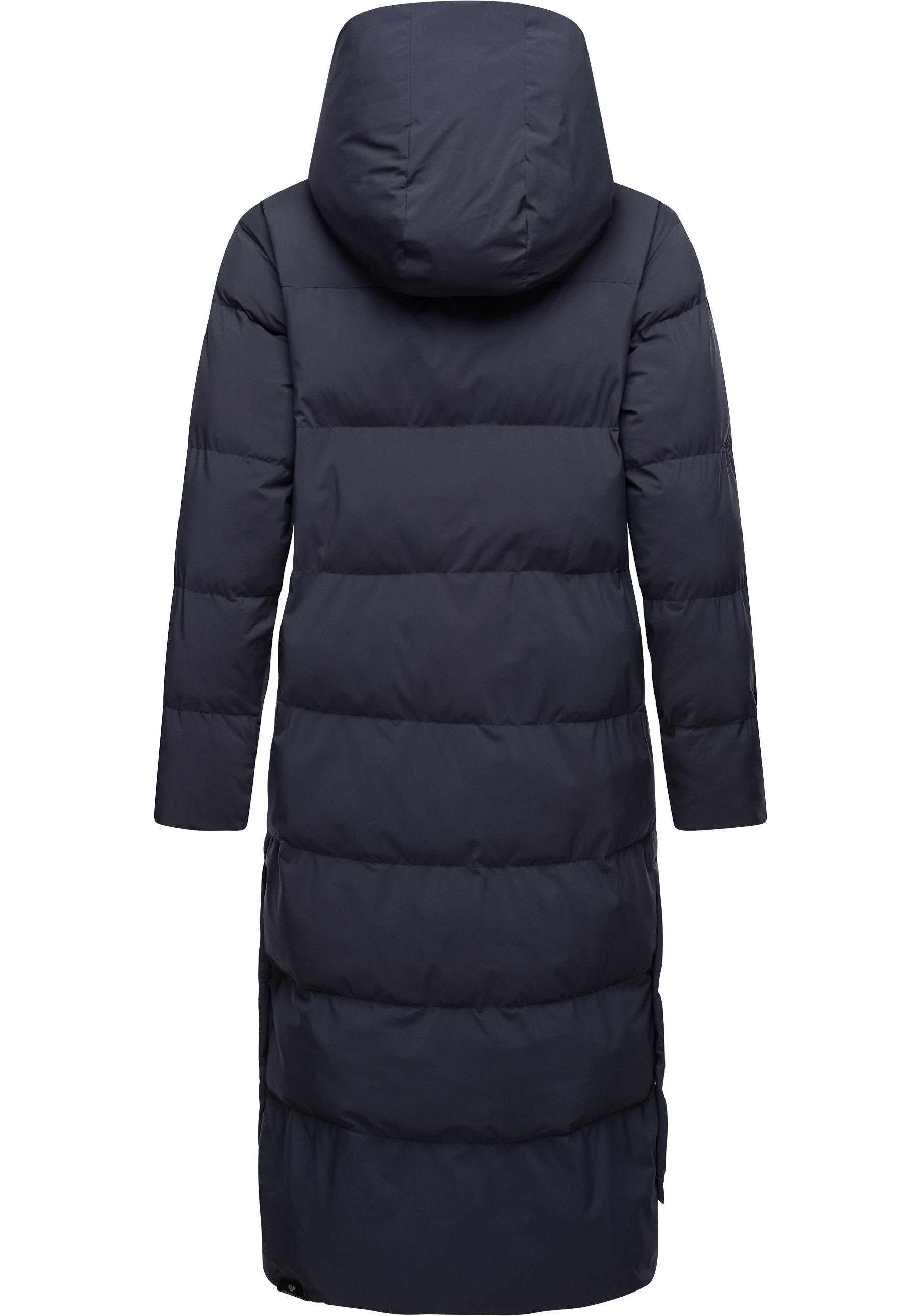 Ragwear Wintermantel »Patrise«, Extralanger Damen Winter Steppmantel mit Gehschlitzen