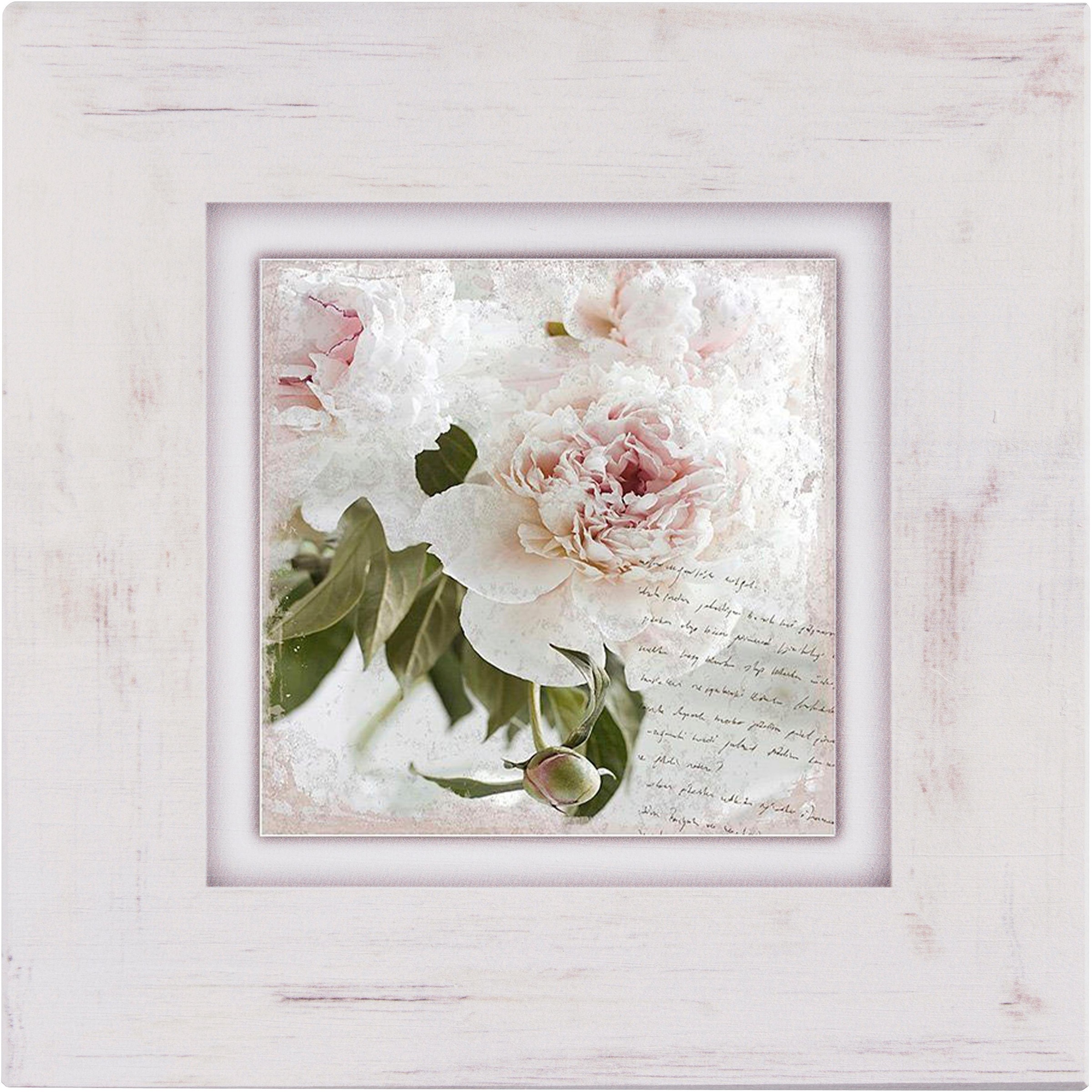 Home affaire Holzbild »Rosa Blume«, 40/40 cm