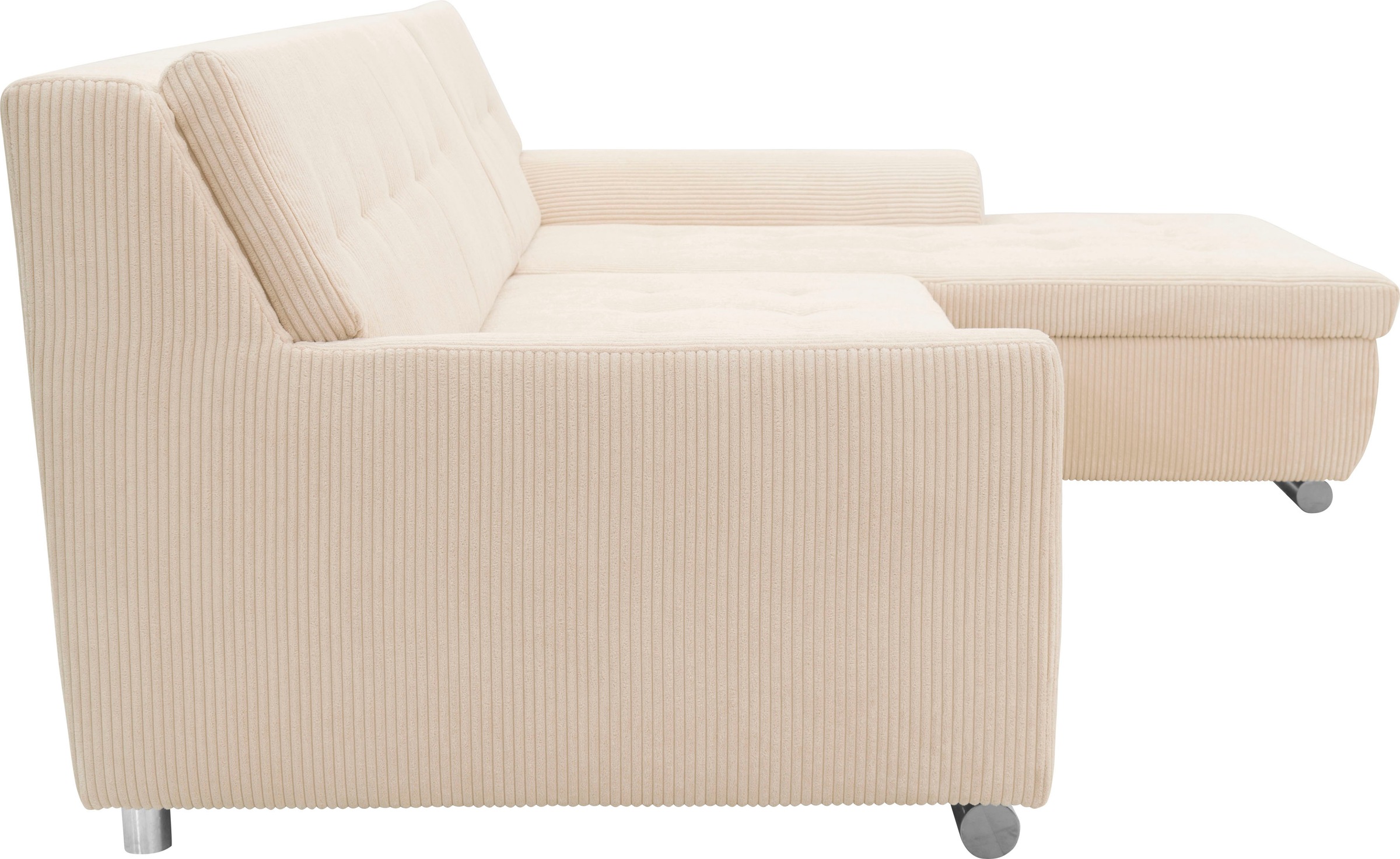 DOMO collection Ecksofa Treviso, wahlweise mit Bettfunktion, incl. Zierkissen