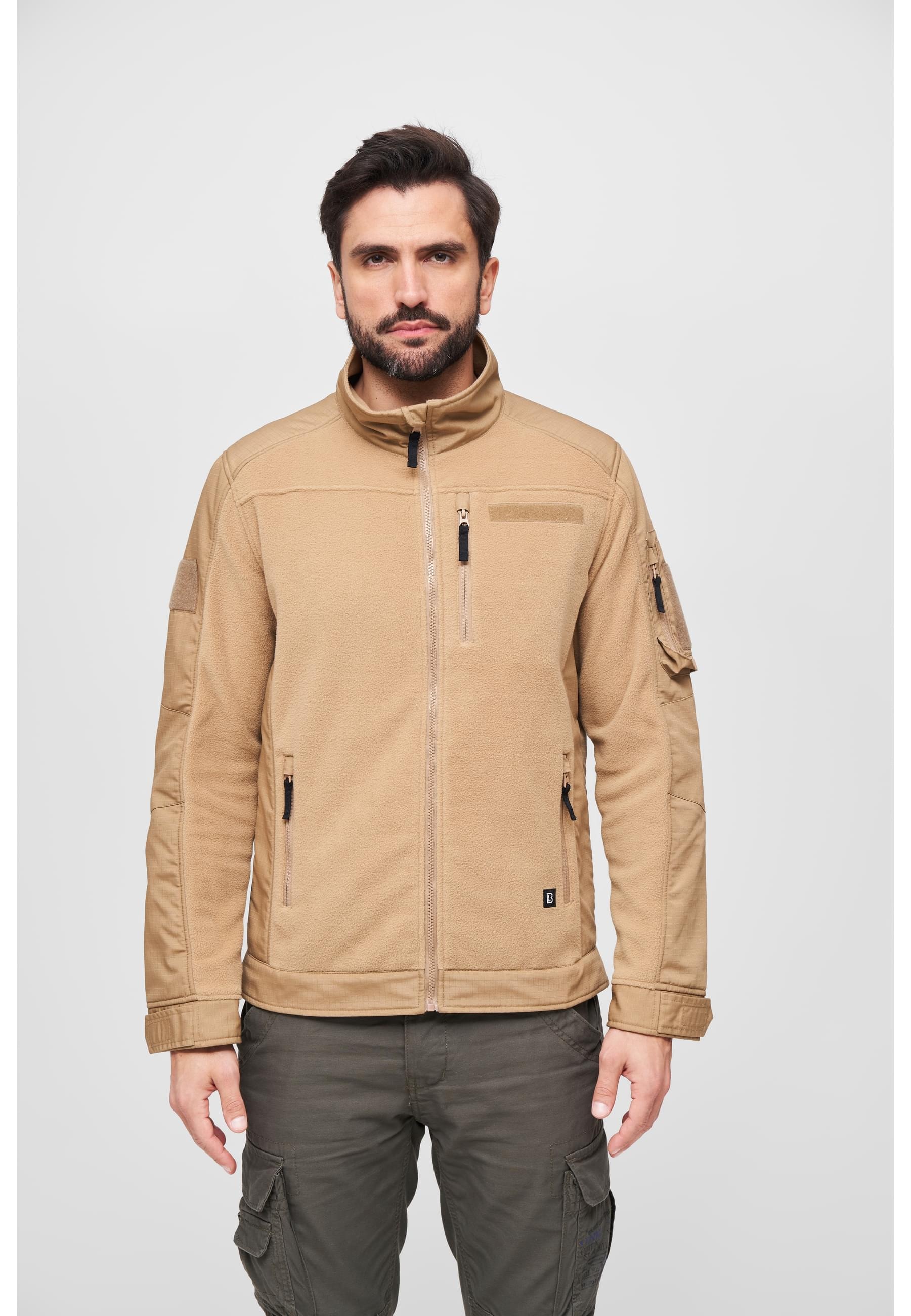 Brandit Allwetterjacke »Brandit Herren Fleecejacket Ripstop«, (1 St.), ohne Kapuze